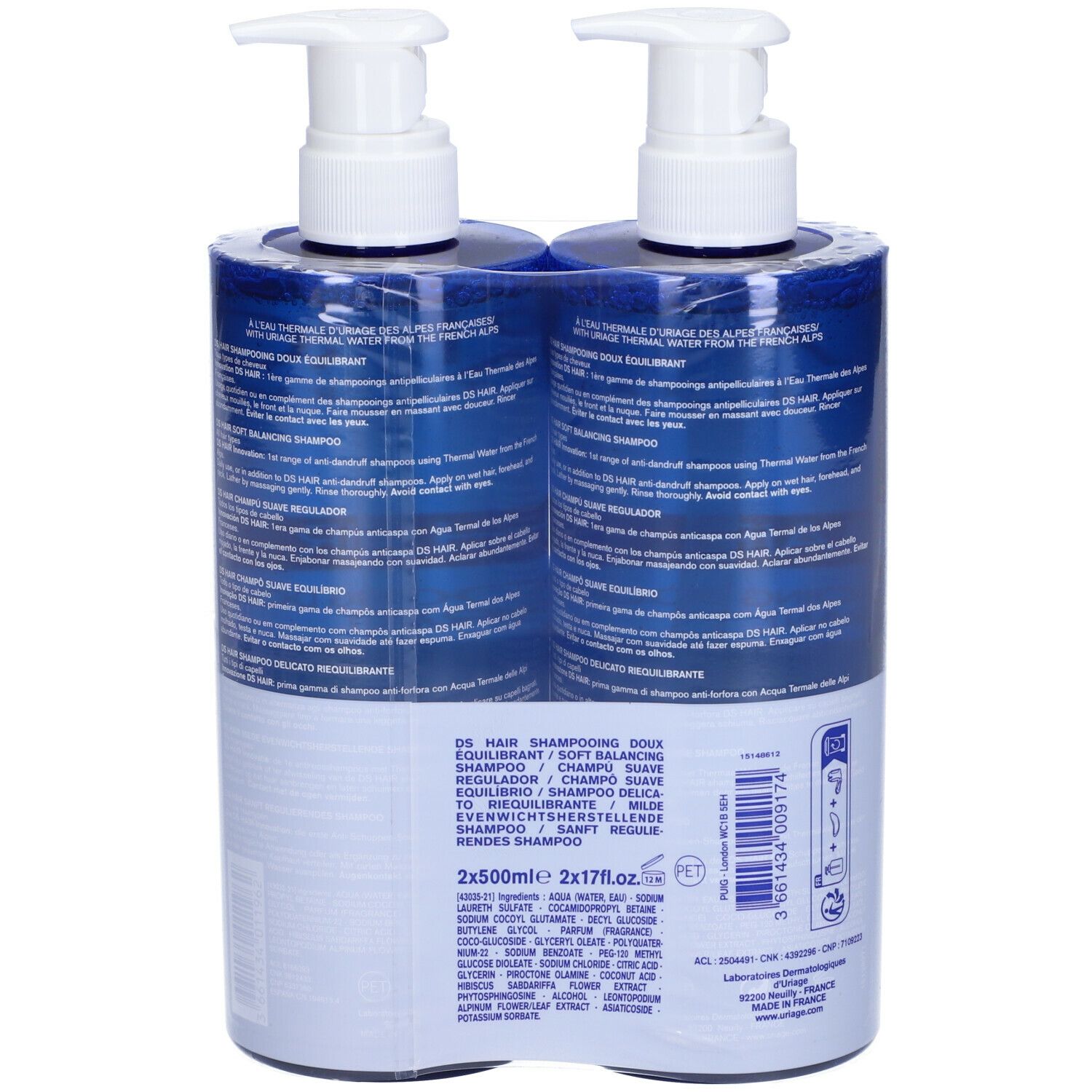 Uriage Ds Hair Shampoo set da 2