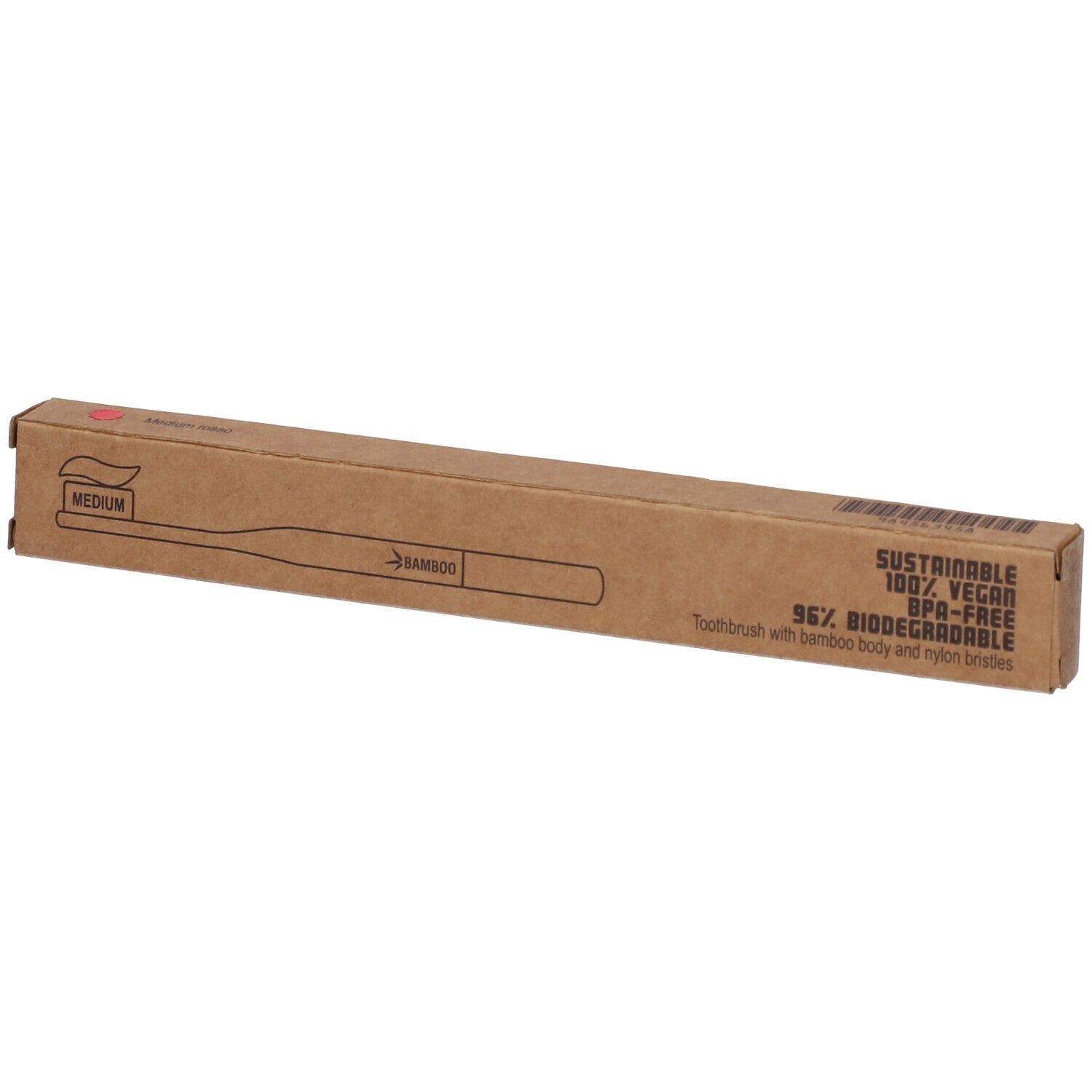 Spazzolino Bamboo Medium Rosso