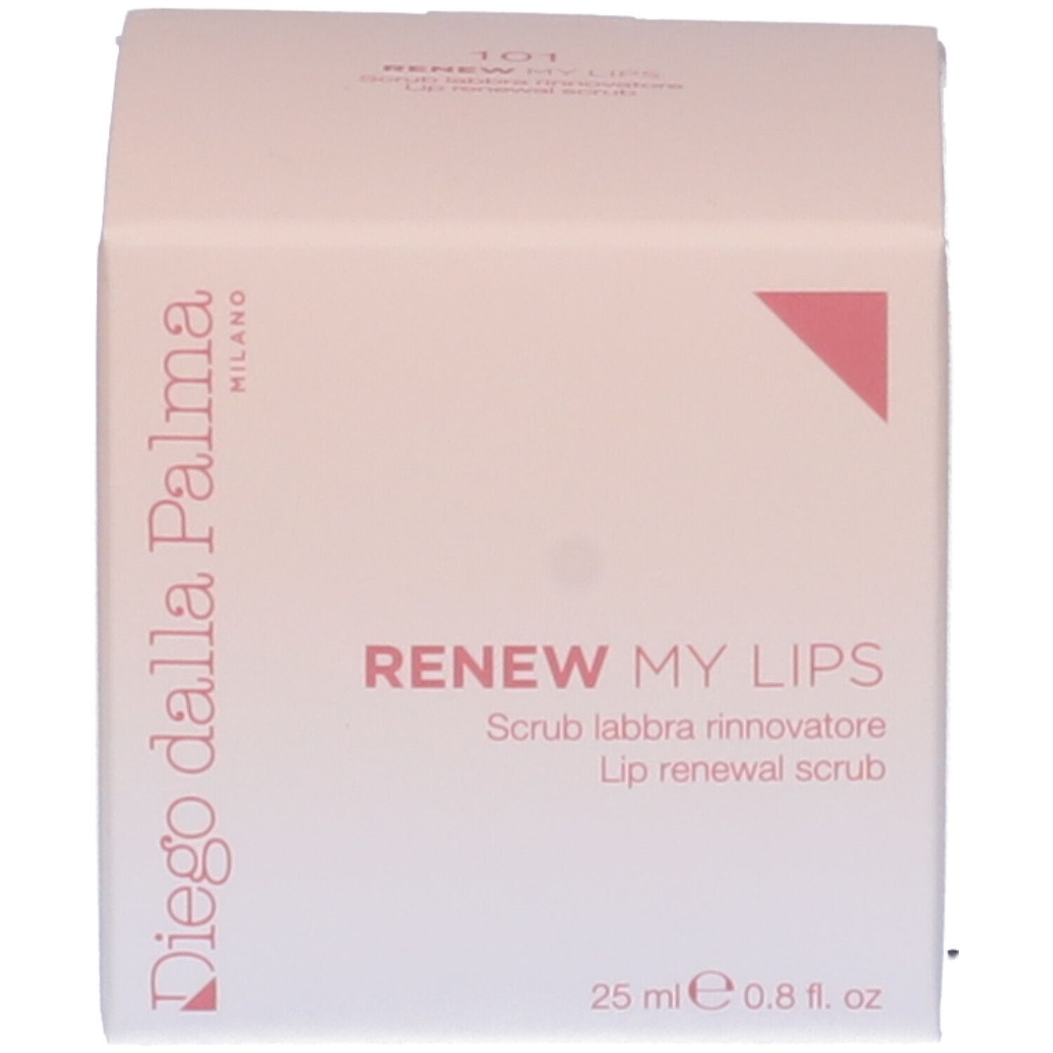 Confezione. Scatola con scritta: Renew My Lips, Diego dalla Palma.