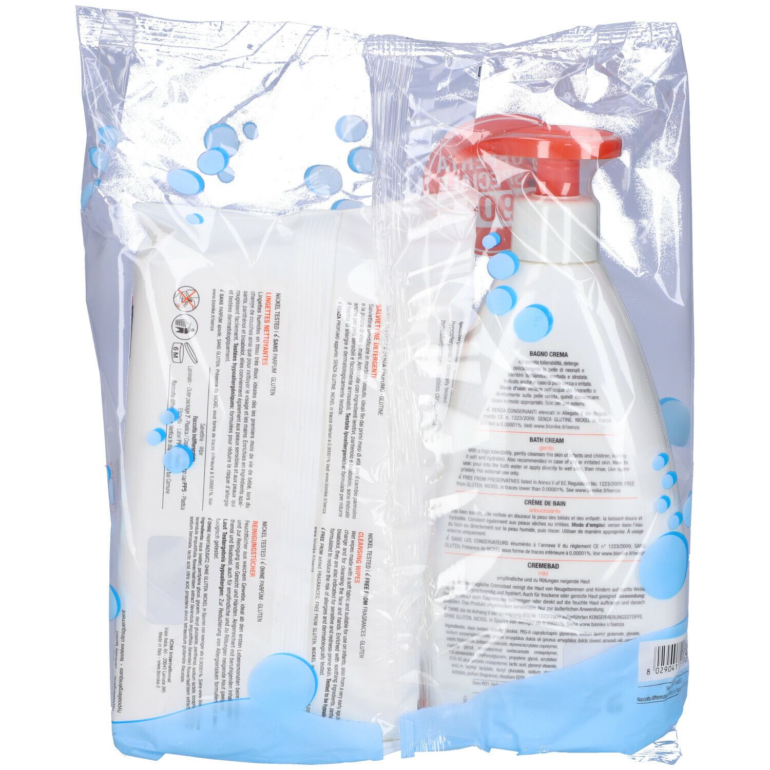 BioNike Triderm Baby Bipack Bagno Crema + Salviettine