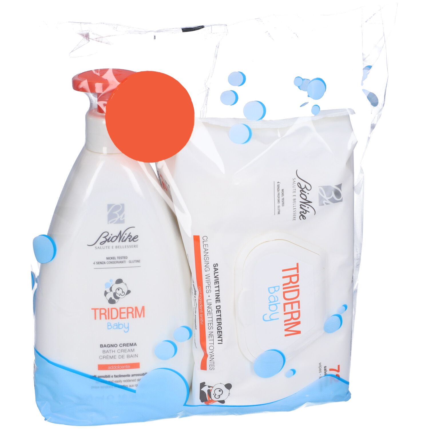 BioNike Triderm Baby Bipack Bagno Crema + Salviettine