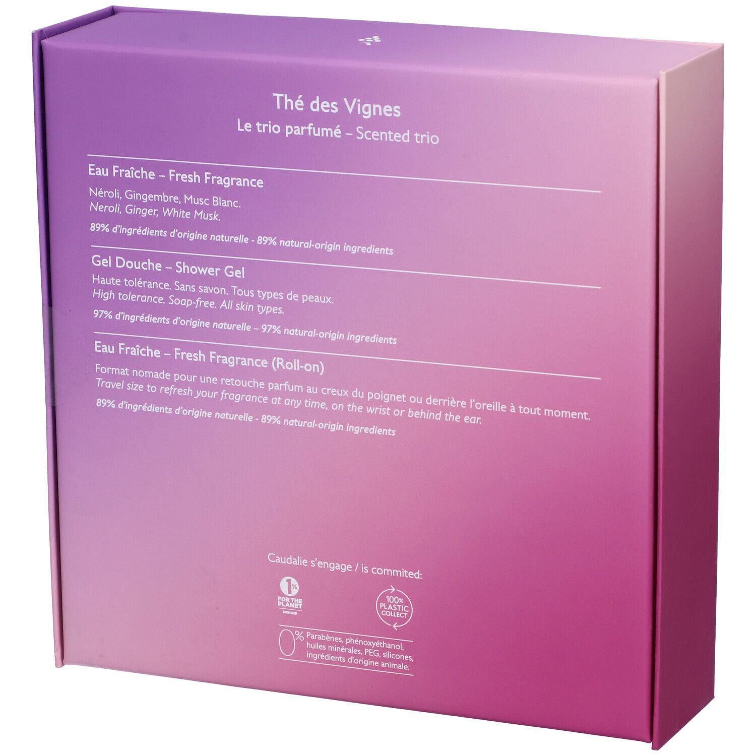 CAUDALIE Cofanetto Trio Profumato Thé des Vignes Acque Fresche e Profumi