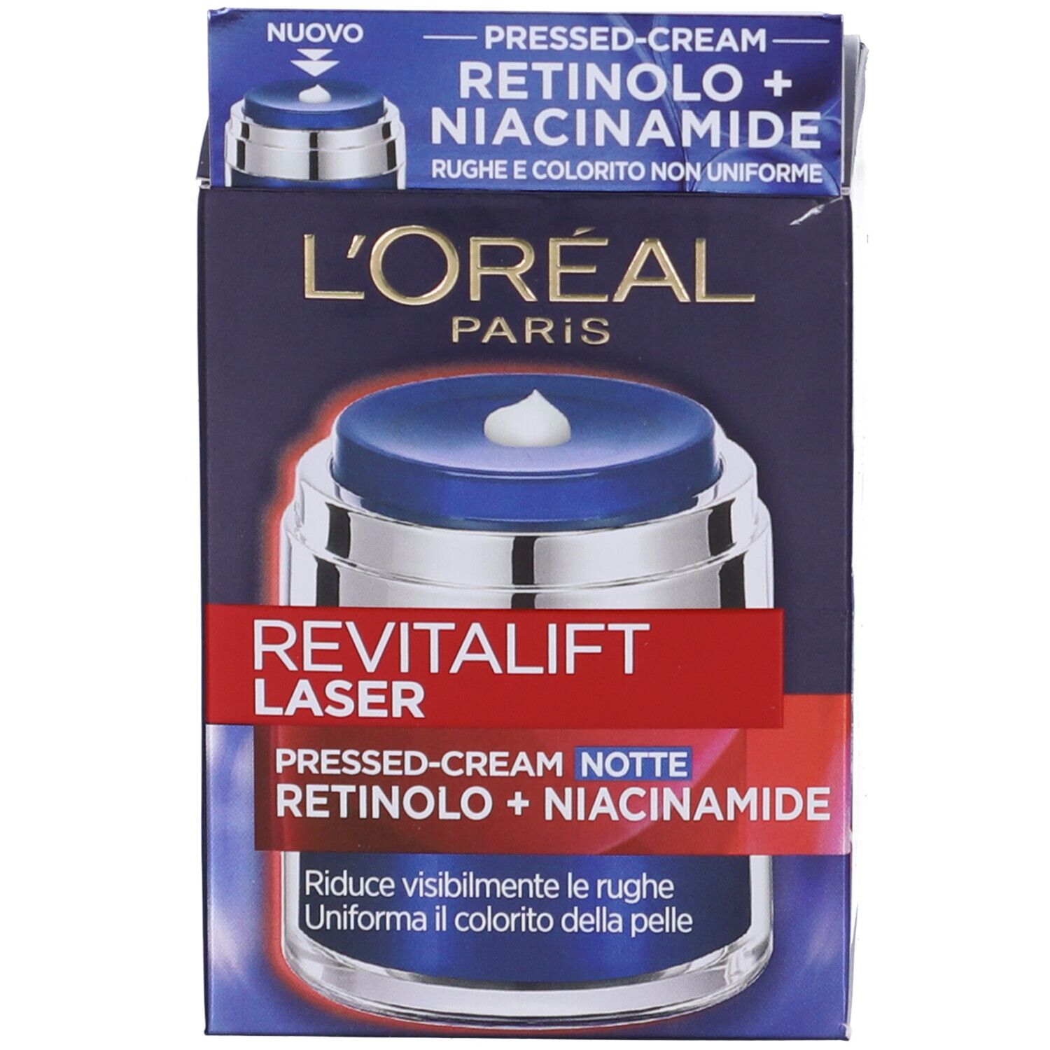 L´Oréal Paris Revitalift LaserX3 Crema Notte Pressed- Con Retinolo + Niacinamide