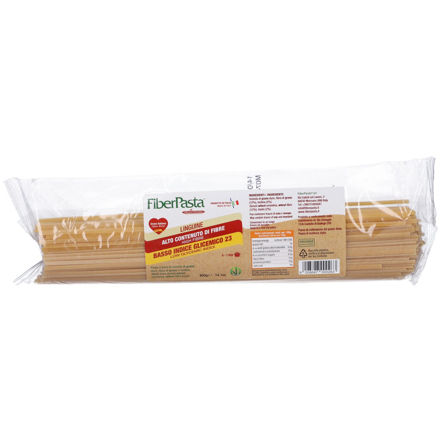 Fiberpasta Linguine Basso Indice Glicemico 400 G
