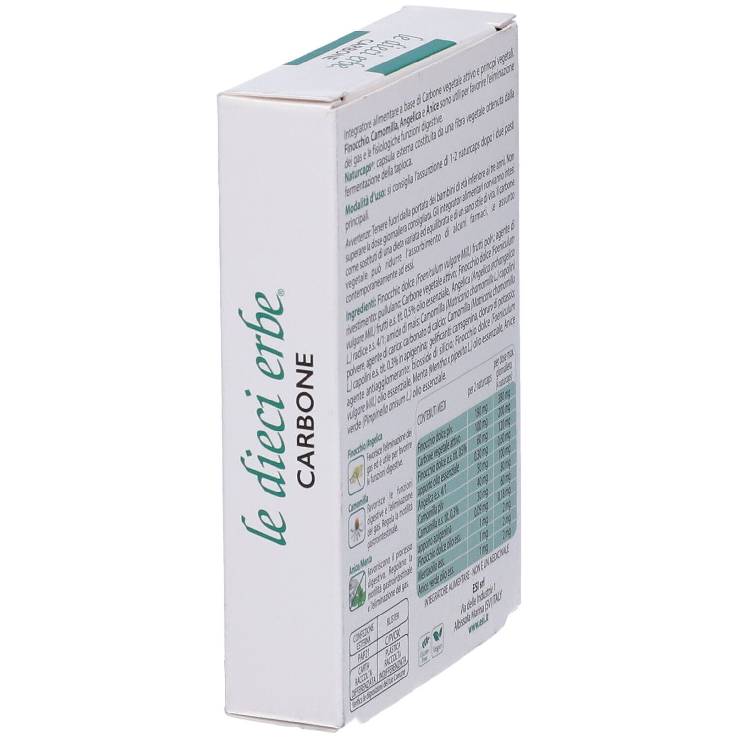 Esi Le Dieci Erbe Carbone Vegetale Attivo 30 Naturcaps