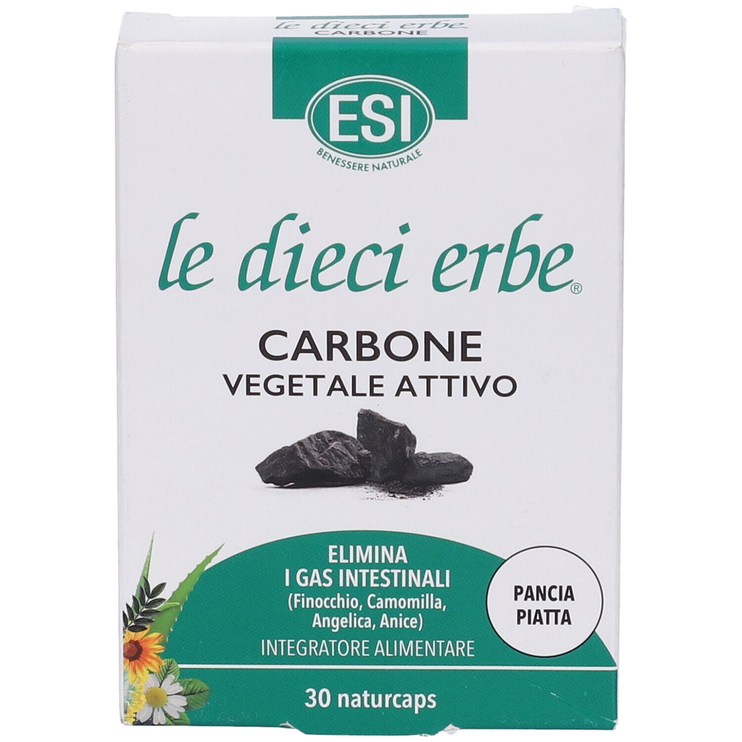 Esi Le Dieci Erbe Carbone Vegetale Attivo 30 Naturcaps