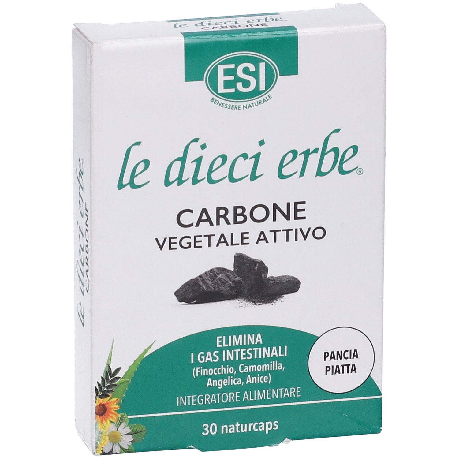 Esi Le Dieci Erbe Carbone Vegetale Attivo 30 Naturcaps