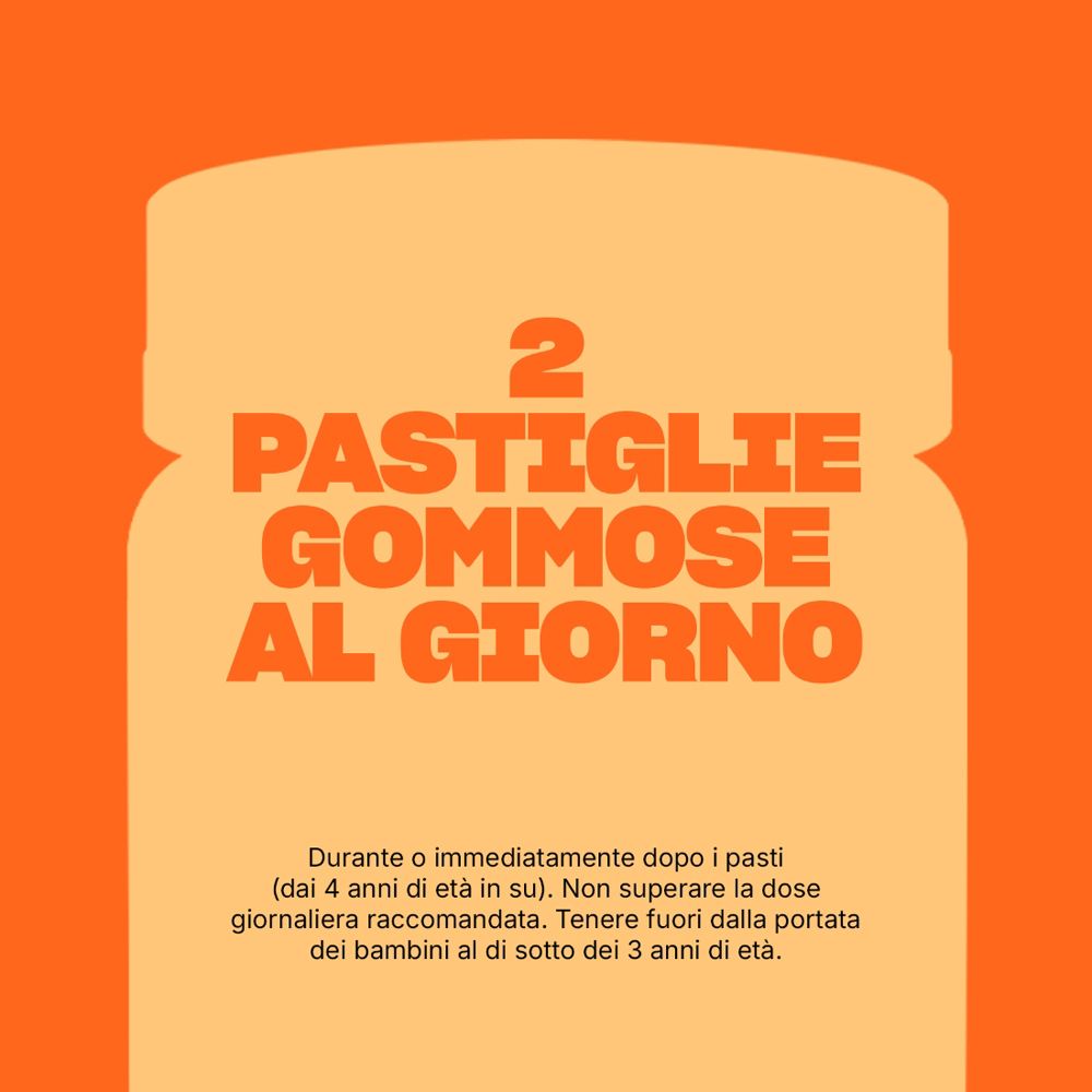 2 pastiglie gommose al giorno.