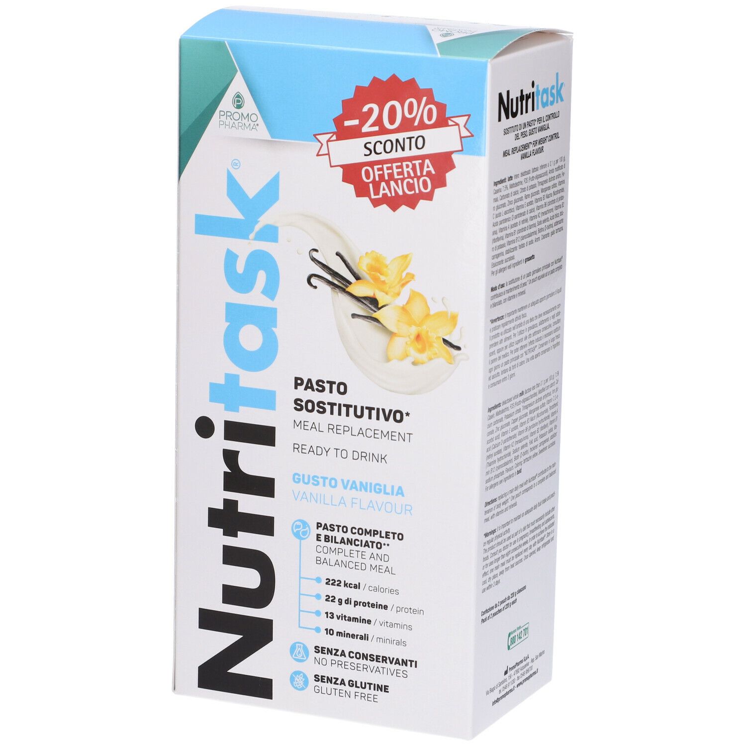 PromoPharma®  Nutritask® Pasto Sostitutivo Vaniglia