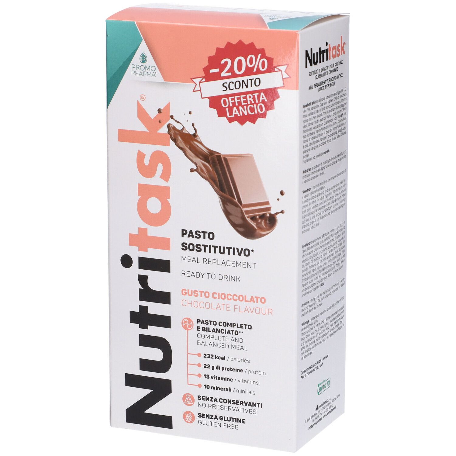 PromoPharma® Nutritask® Pasto Sostitutivo Cioccolato