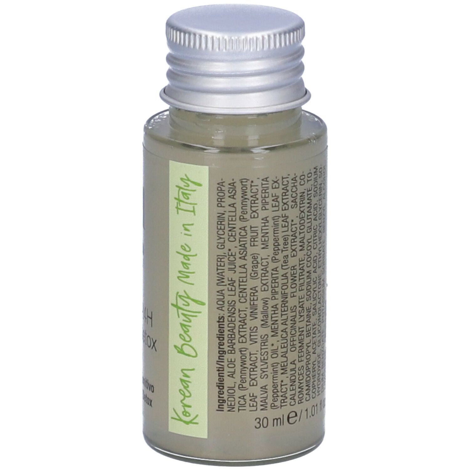 Flacone MetaBeauty thaleae Tonico 24H. Etichetta con ingredienti e 'Korean Beauty Made in Italy'.