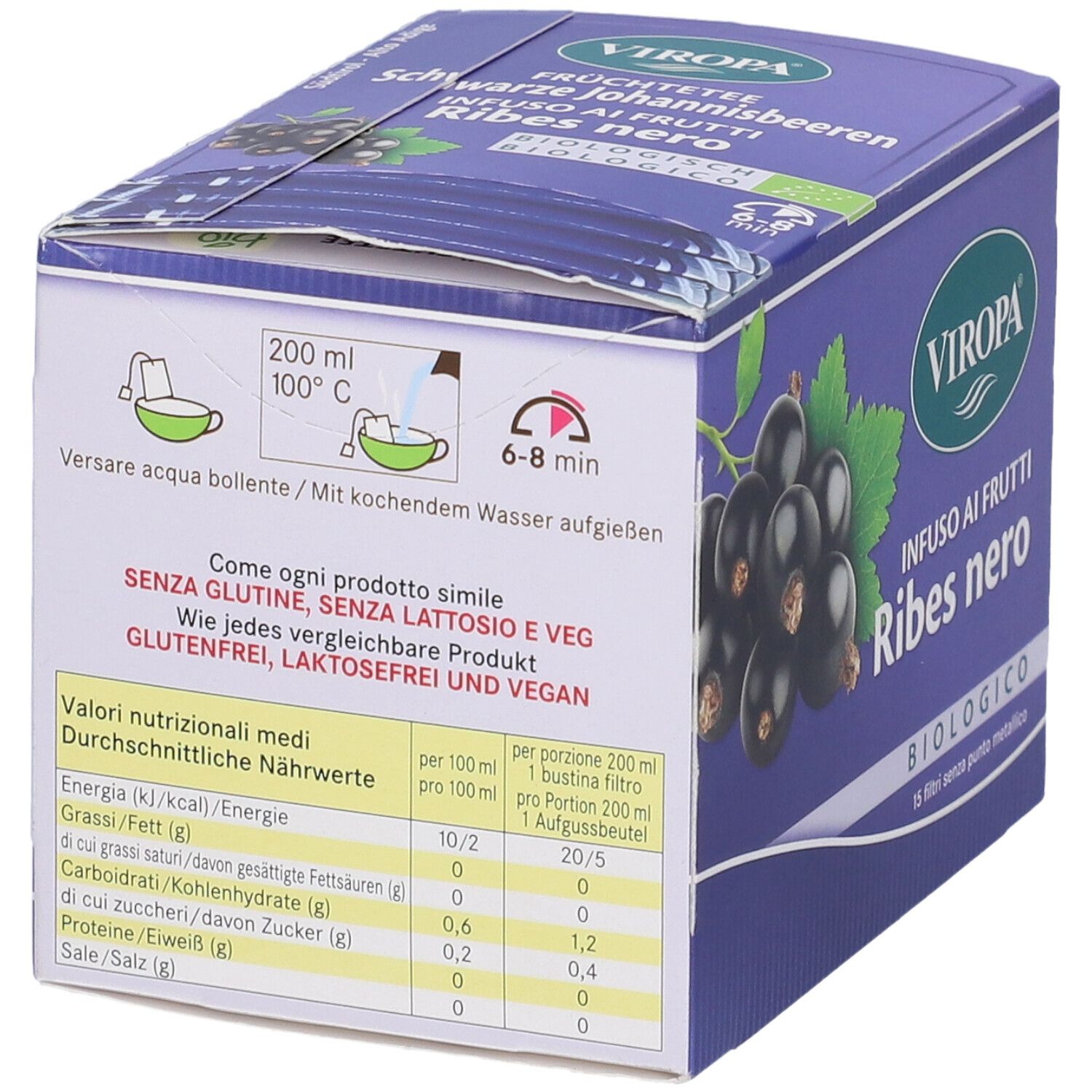 Viropa Ribes Nero Bio 15 Bustine