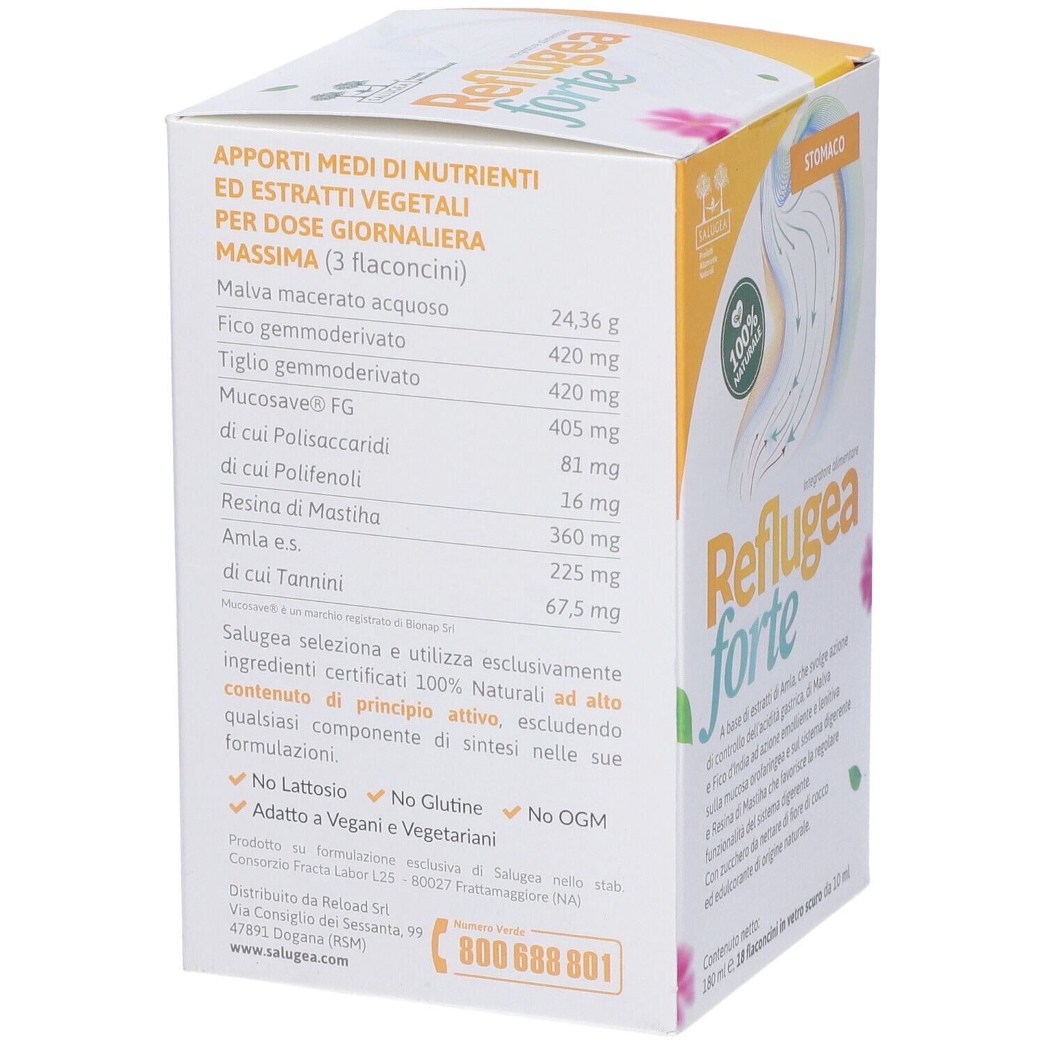 Reflugea Forte Salugea - Stomaco ed Esofago - flaconcini