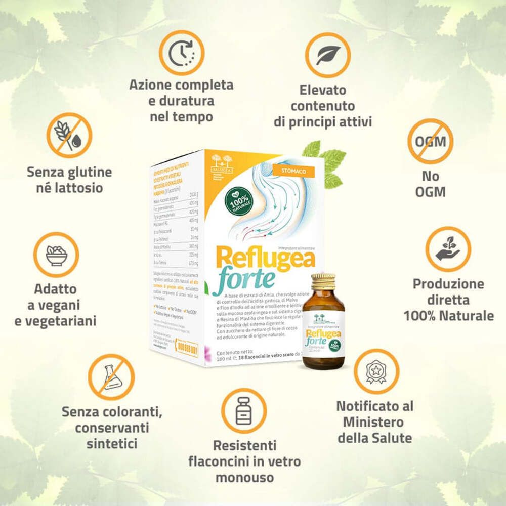 Reflugea Forte Salugea - Stomaco ed Esofago - flaconcini