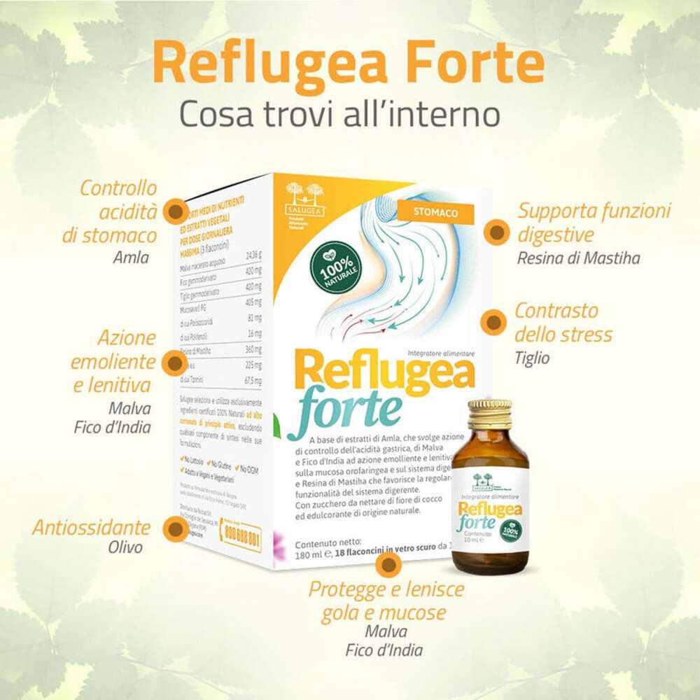 Reflugea Forte Salugea - Stomaco ed Esofago - flaconcini