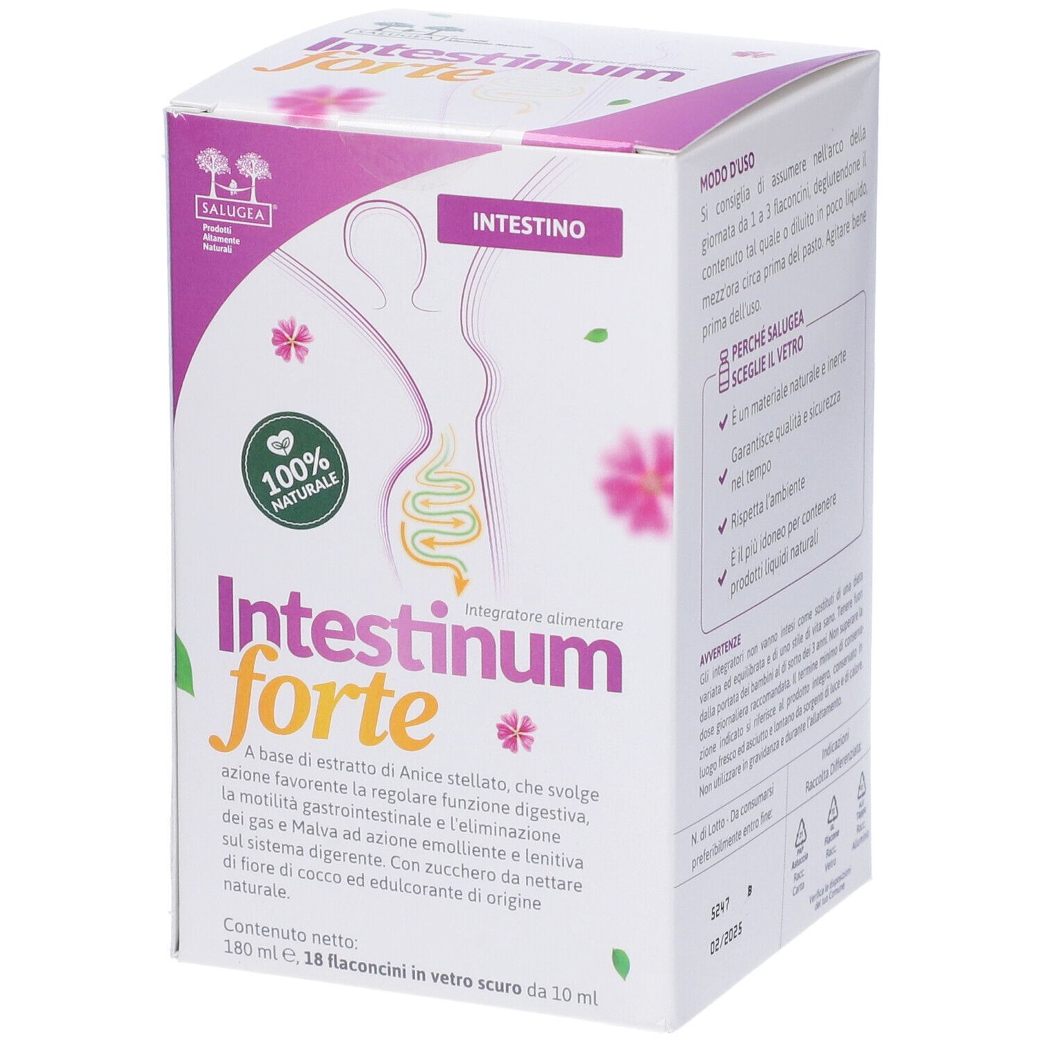 Intestinum Forte Salugea - Integratore per l’intestino - flaconcini