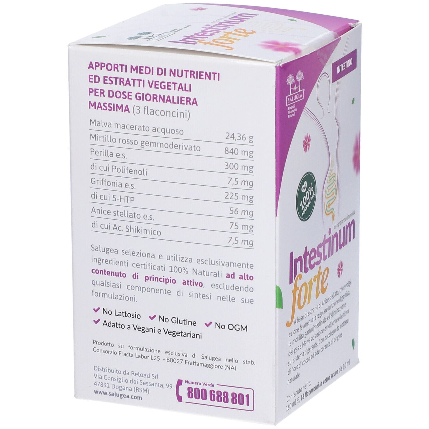 Intestinum Forte Salugea - Integratore per l’intestino - flaconcini