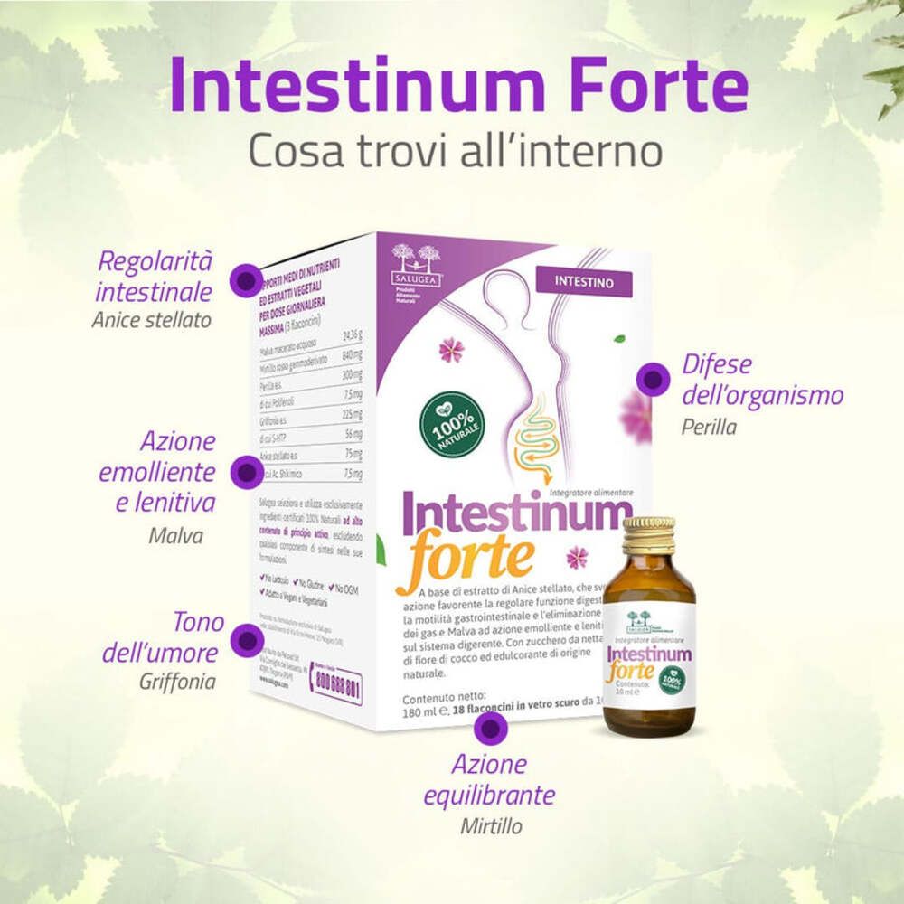 Intestinum Forte Salugea - Integratore per l’intestino - flaconcini