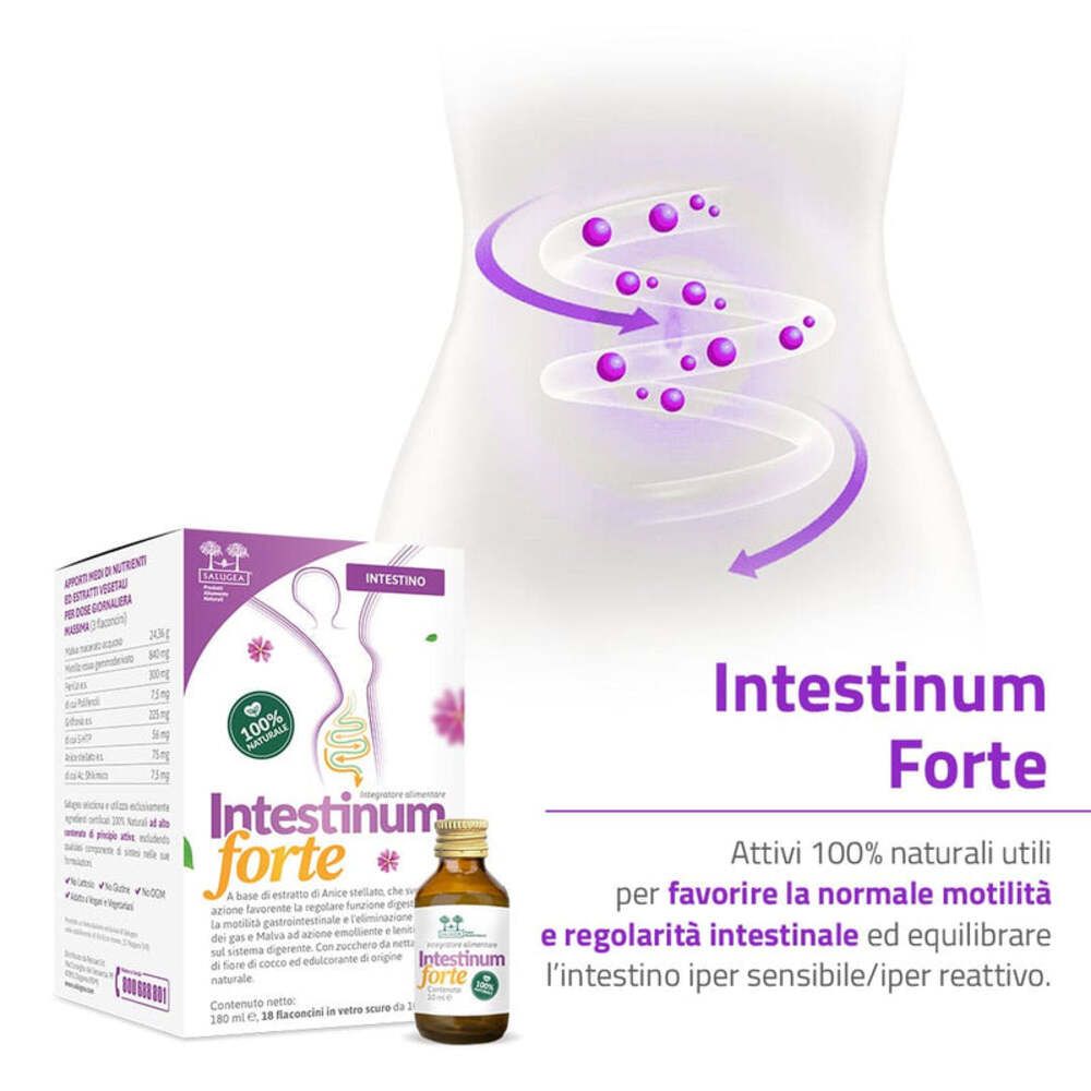 Intestinum Forte Salugea - Integratore per l’intestino - flaconcini