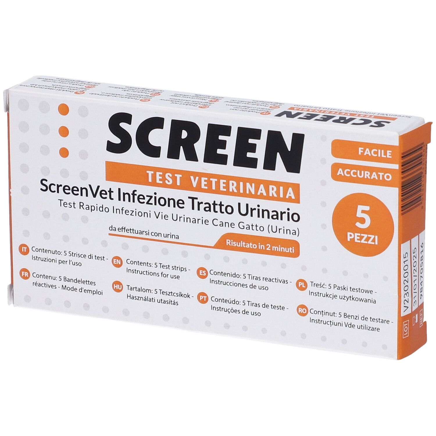 Screenvet Test Rapido Infezione Tratto Urinario Cane E Gatto Test Veterinario