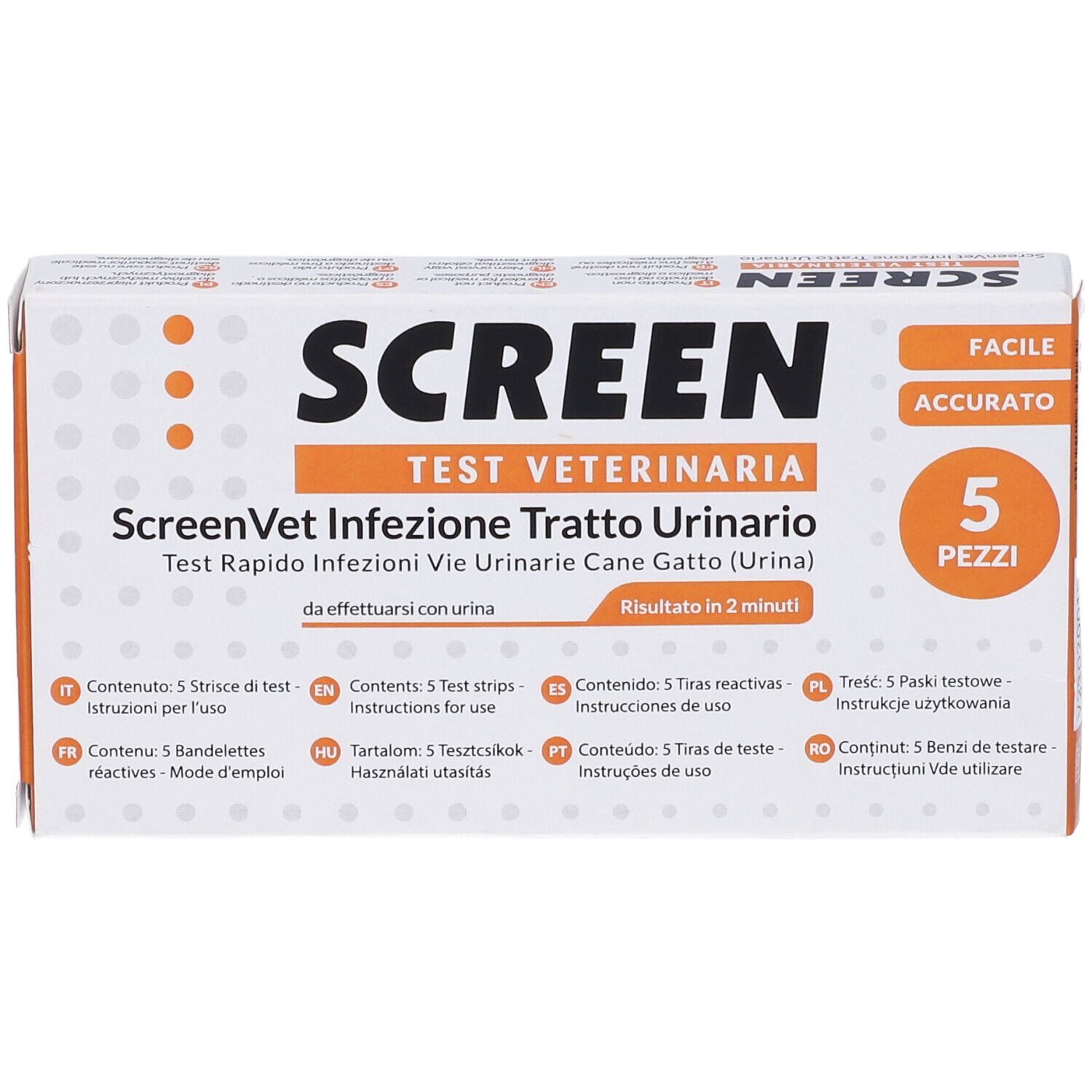 Screenvet Test Rapido Infezione Tratto Urinario Cane E Gatto Test Veterinario