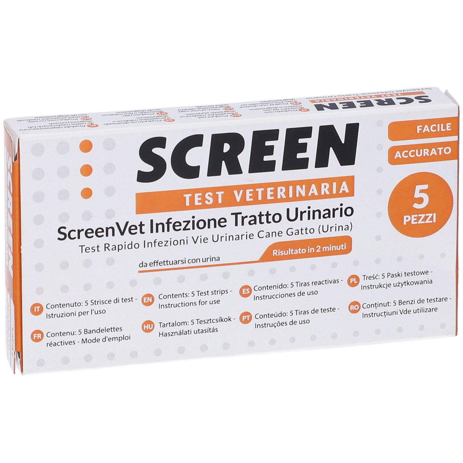 Screenvet Test Rapido Infezione Tratto Urinario Cane E Gatto Test Veterinario