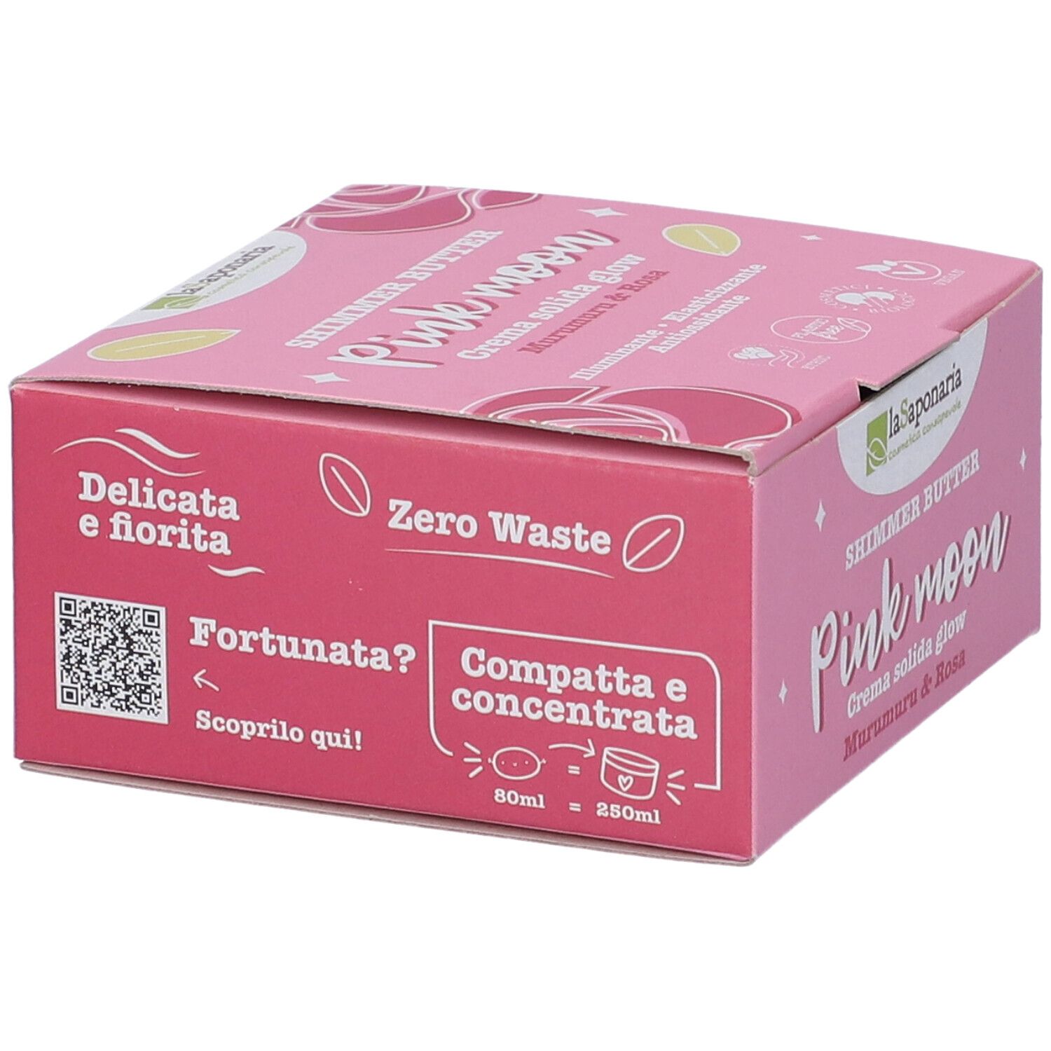 La Saponaria Crema Solida Corpo Glow PINK MOON