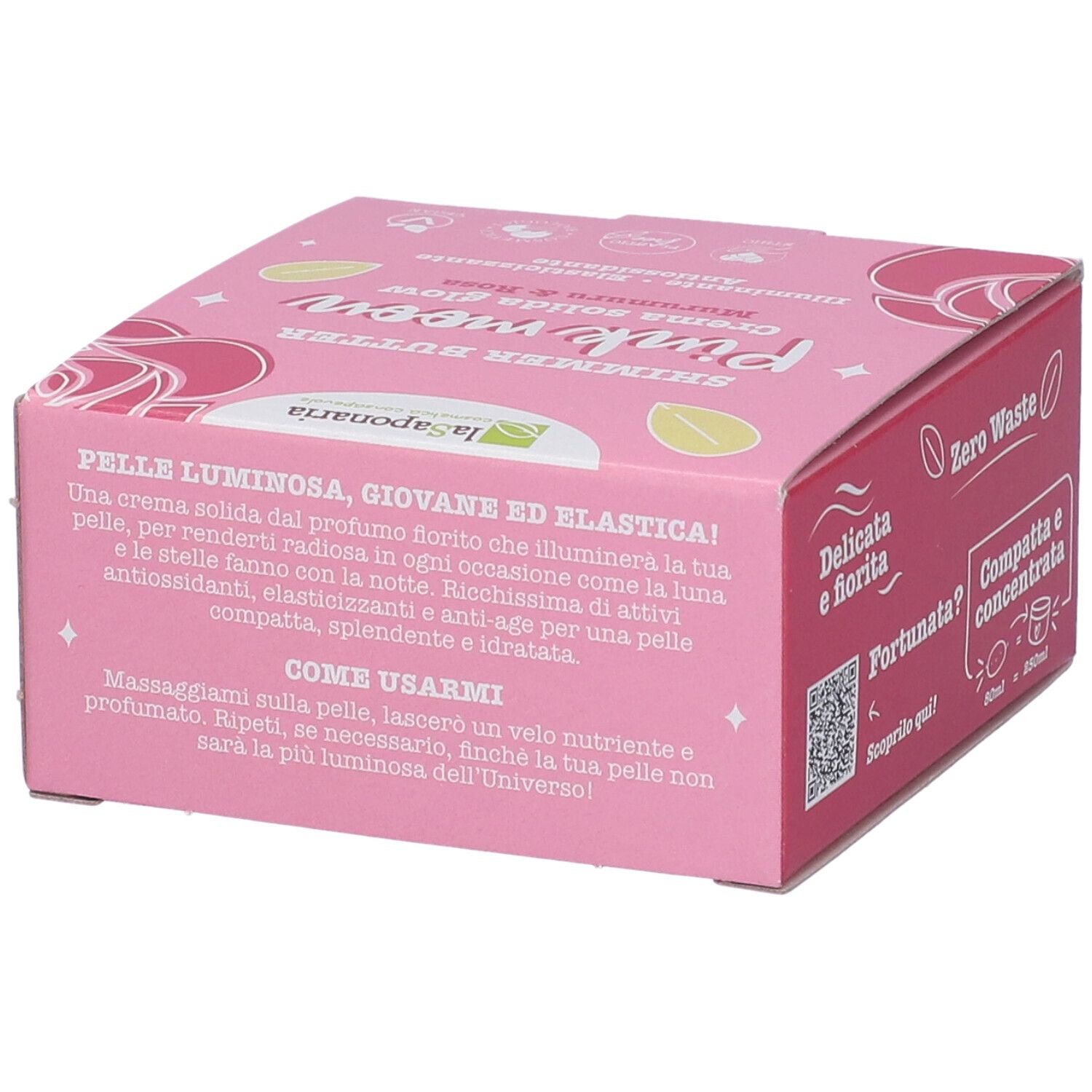 La Saponaria Crema Solida Corpo Glow PINK MOON