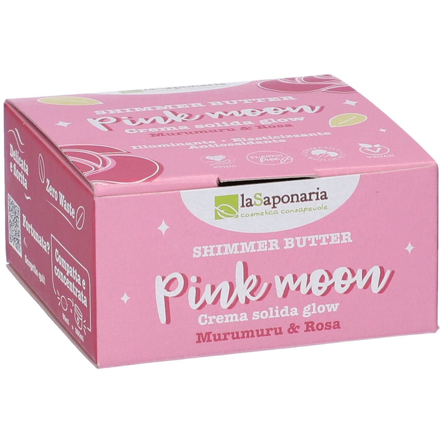 La Saponaria Crema Solida Corpo Glow PINK MOON