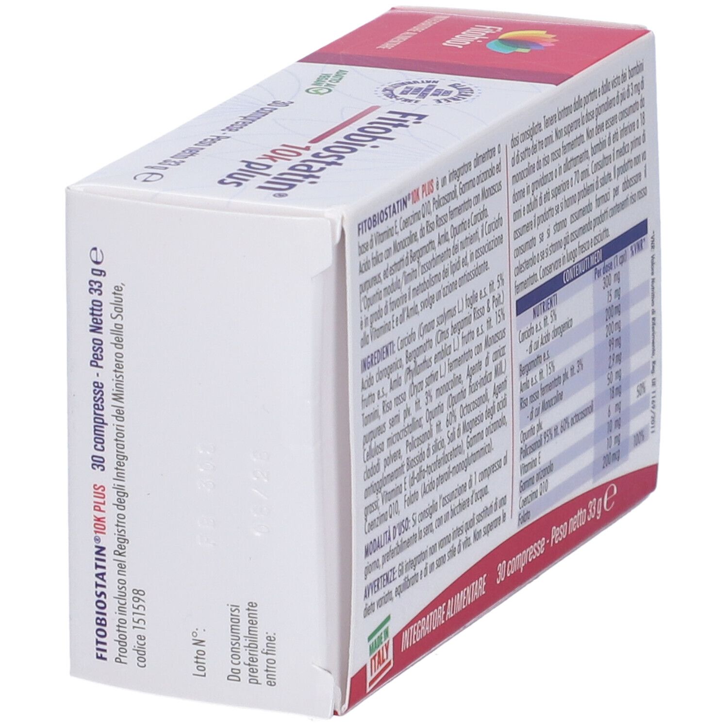 Fitobiostatin 10K Plus 30 Compresse