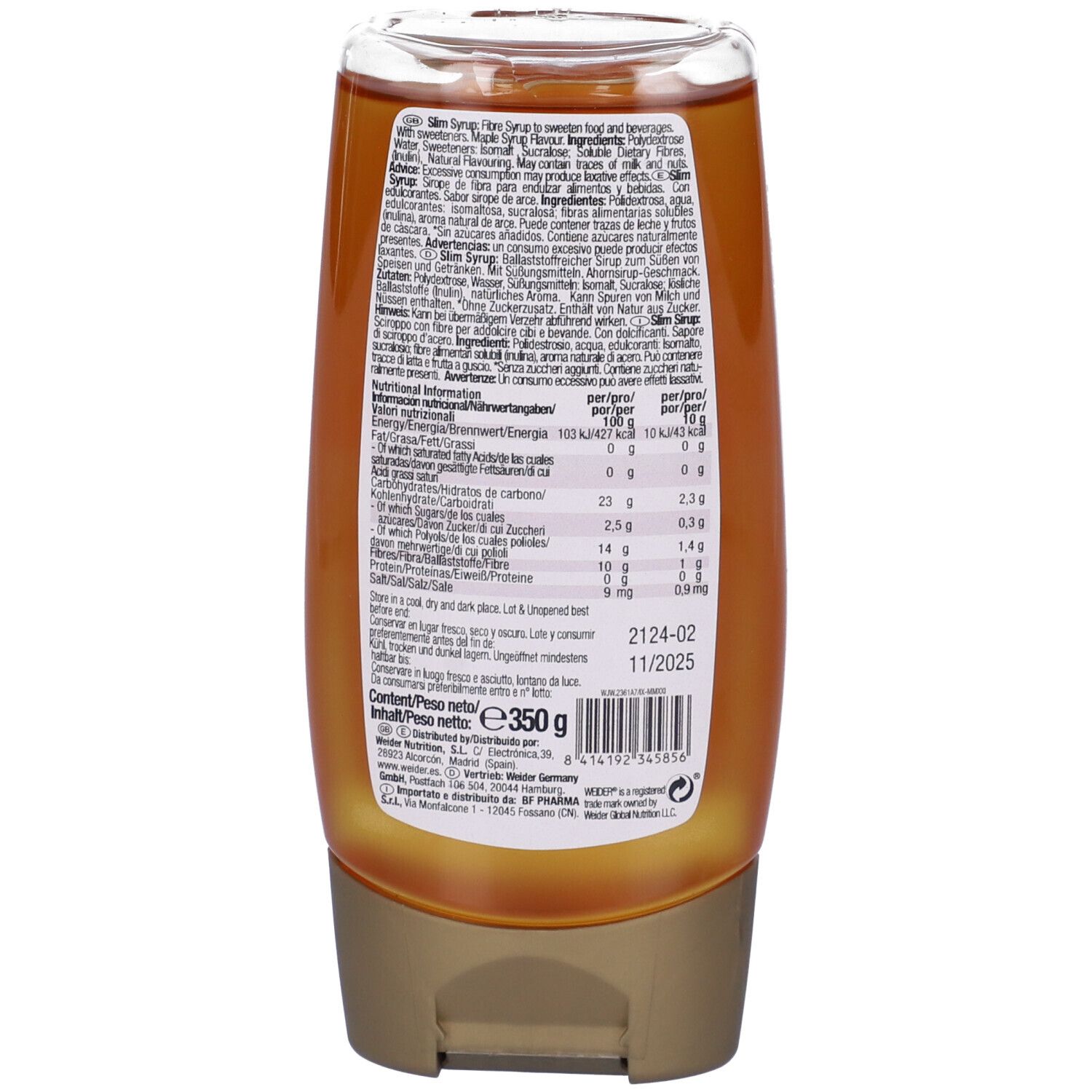 Weider Syrup Acero