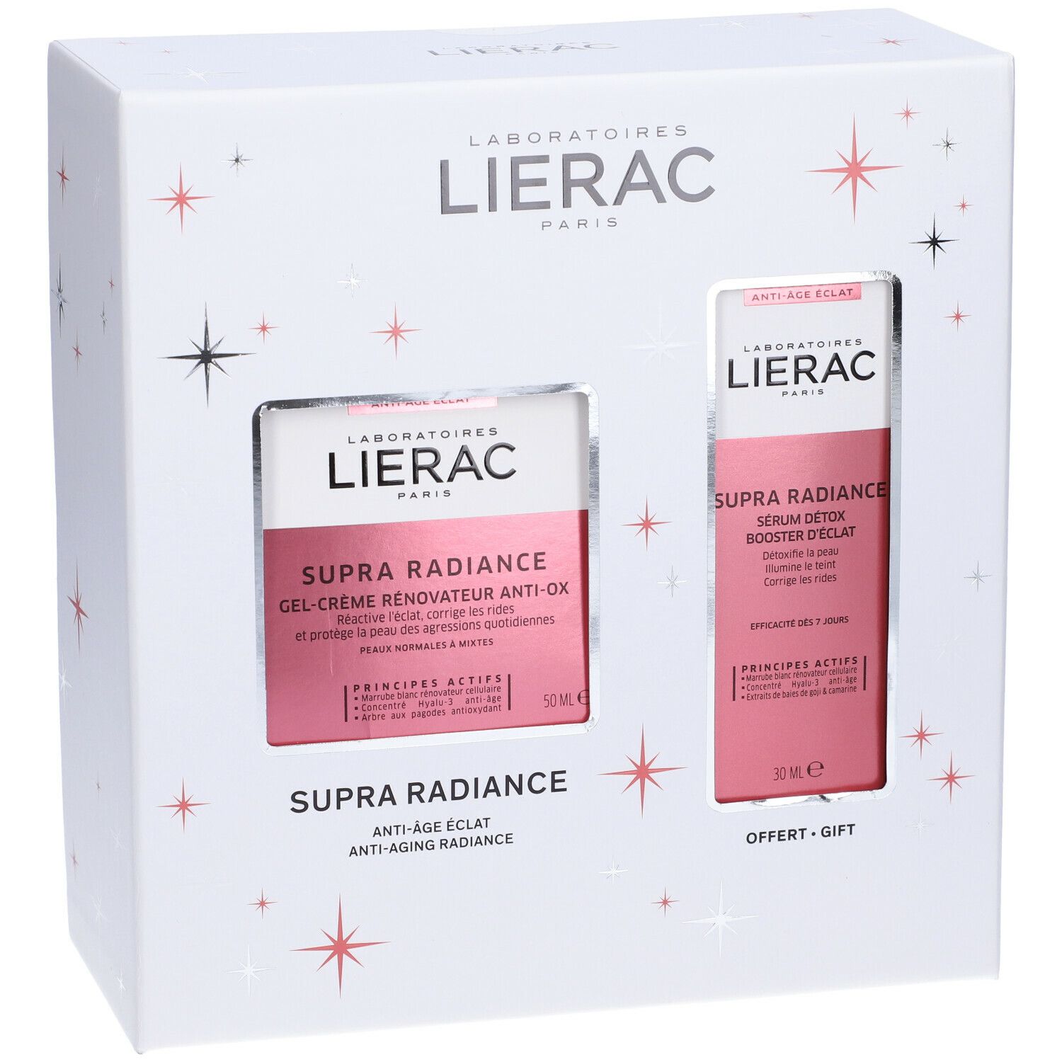 Lierac Coffret Supra Radiance Cream Gel + Siero Offered