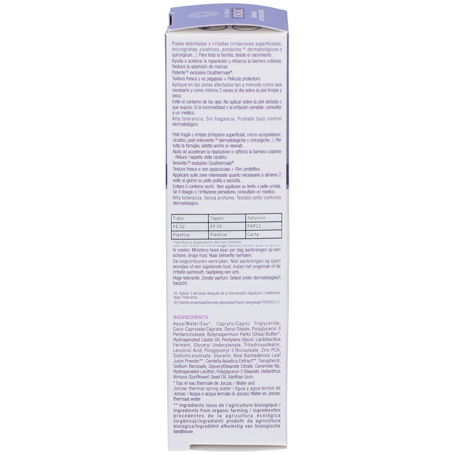 Eau Thermale Jonzac Cica Crema Riparatrice Lenitiva