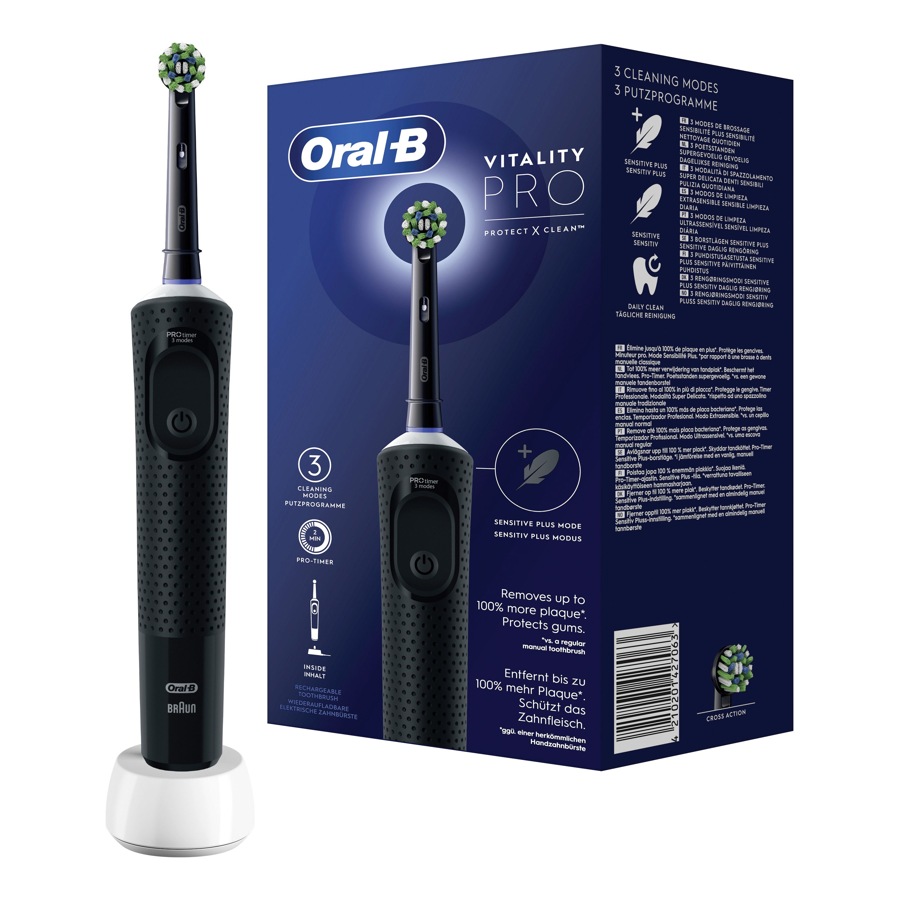 Oral-B Vitality Pro Adulto Spazzolino rotante Nero