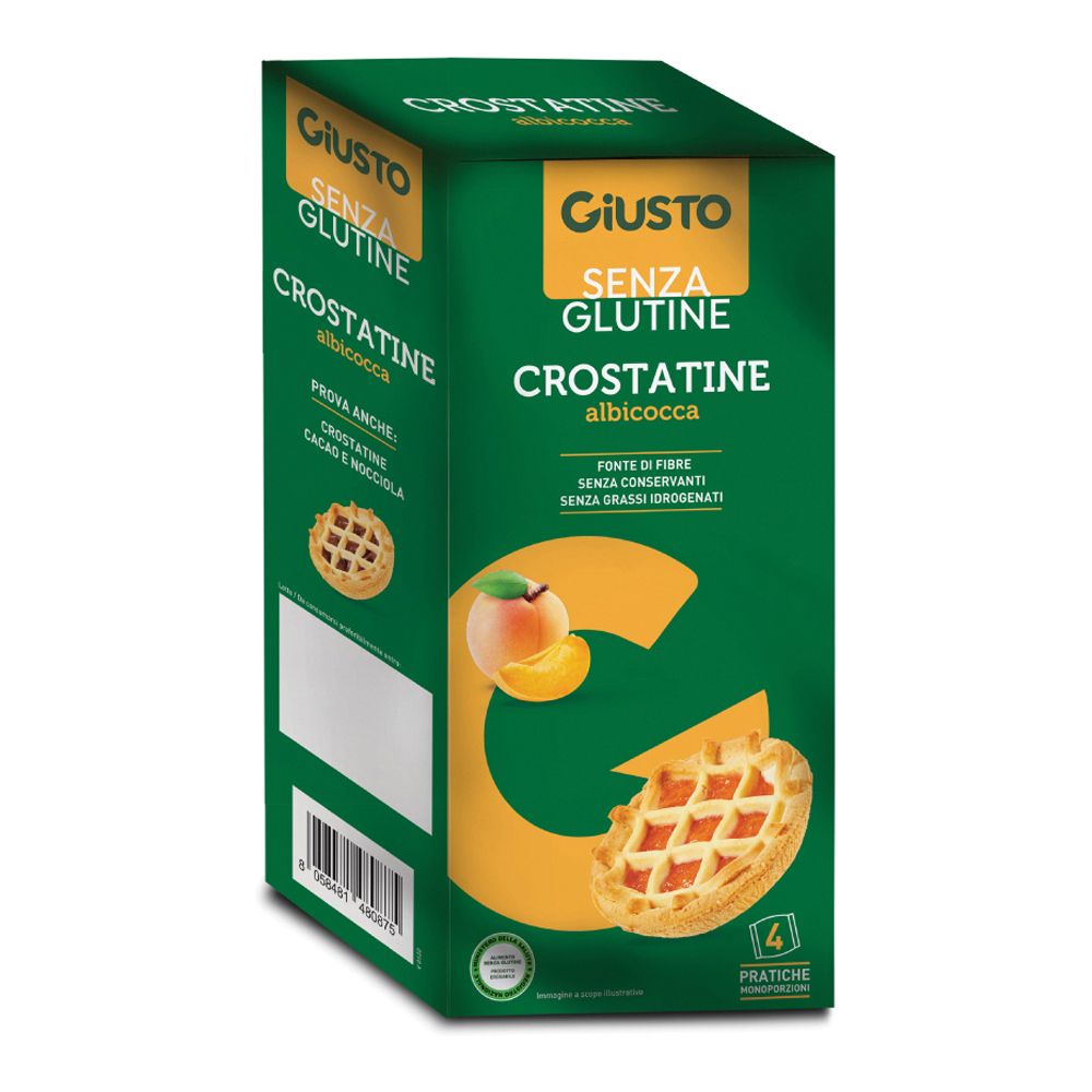 Giusto Senza Glutine Crostatina Albicocca 4 Pezzi Da 45 G