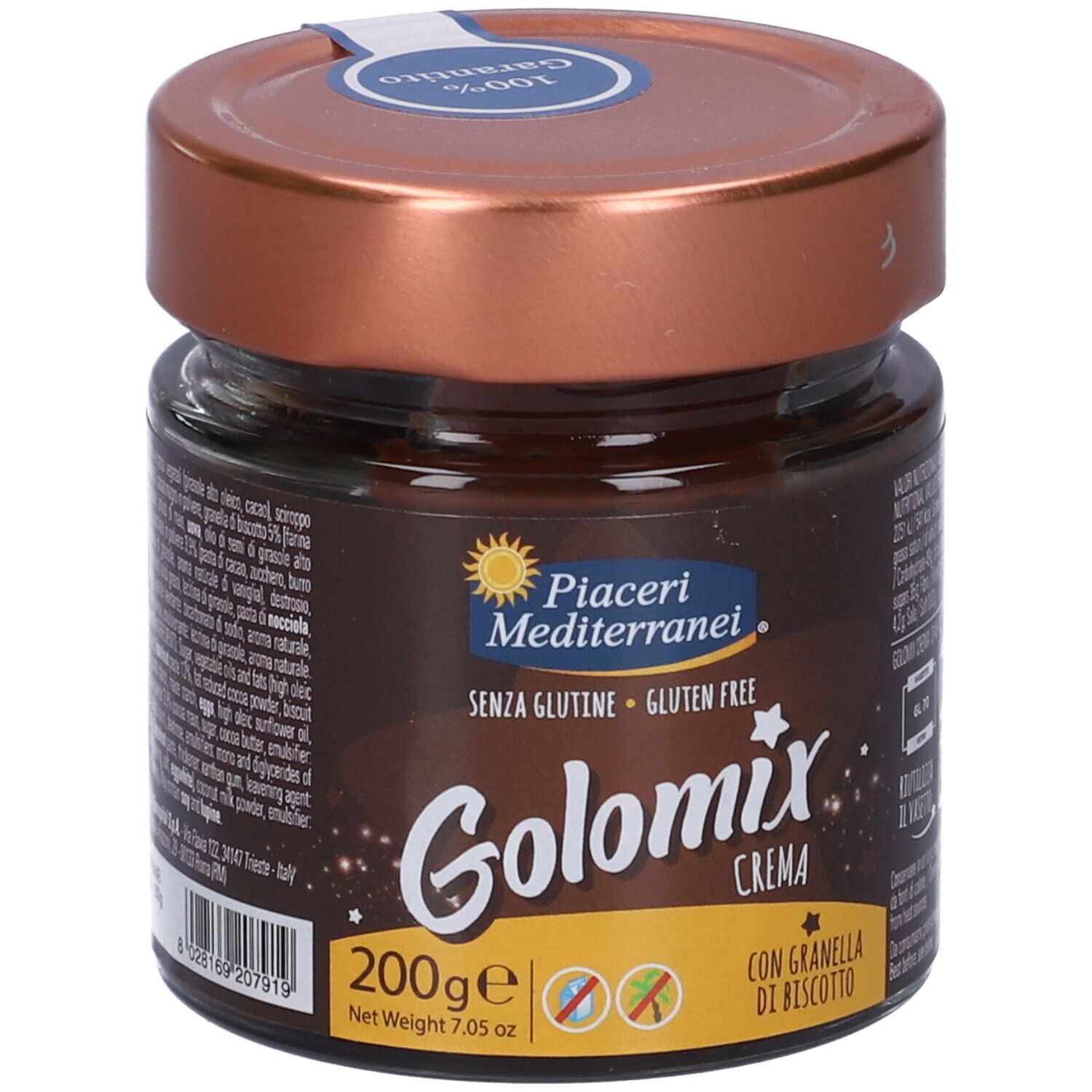 Piaceri Mediterranei Golomix Crema Cacao e Nocciole Senza Glutine