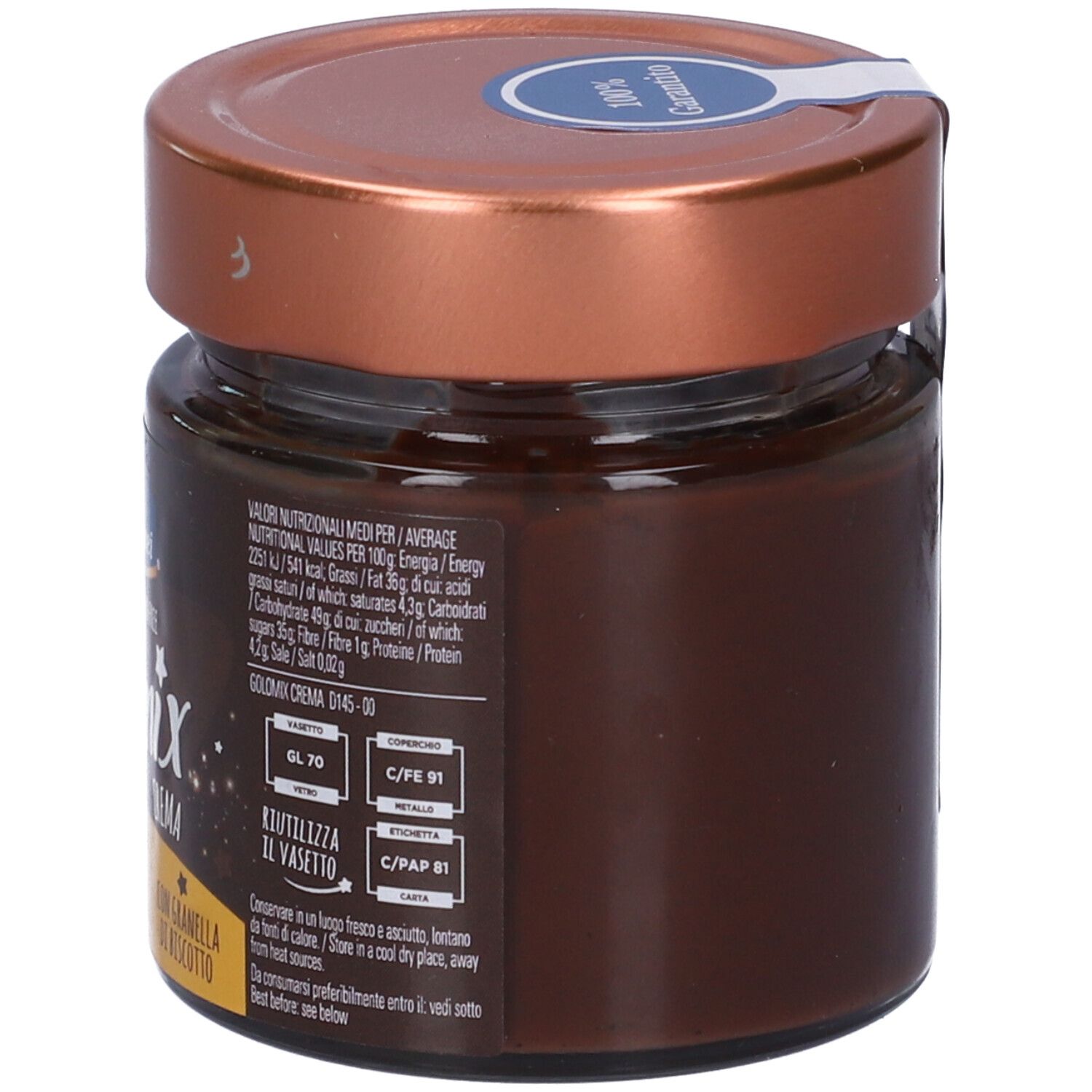 Piaceri Mediterranei Golomix Crema Cacao e Nocciole Senza Glutine