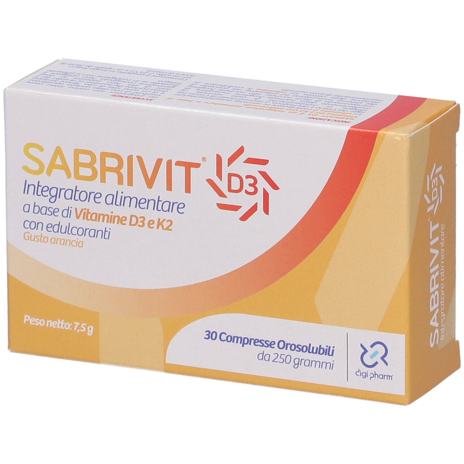 Sabrivit D3 30 Compresse Orosolubili Gusto Arancia