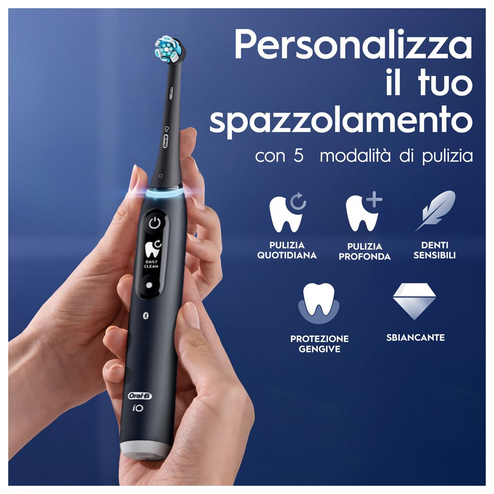 Oral-B iO6 Spazzolino Elettrico Ricaricabile Nero Con Custodia Da Viaggio
