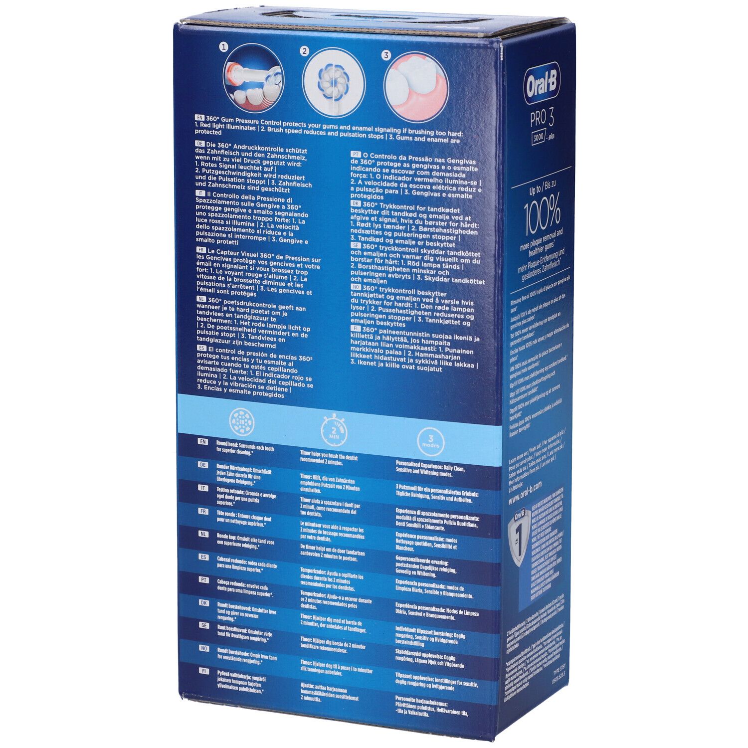 Oral-B PRO 3 Blu Sensitive Spazzolino Elettrico con Refill