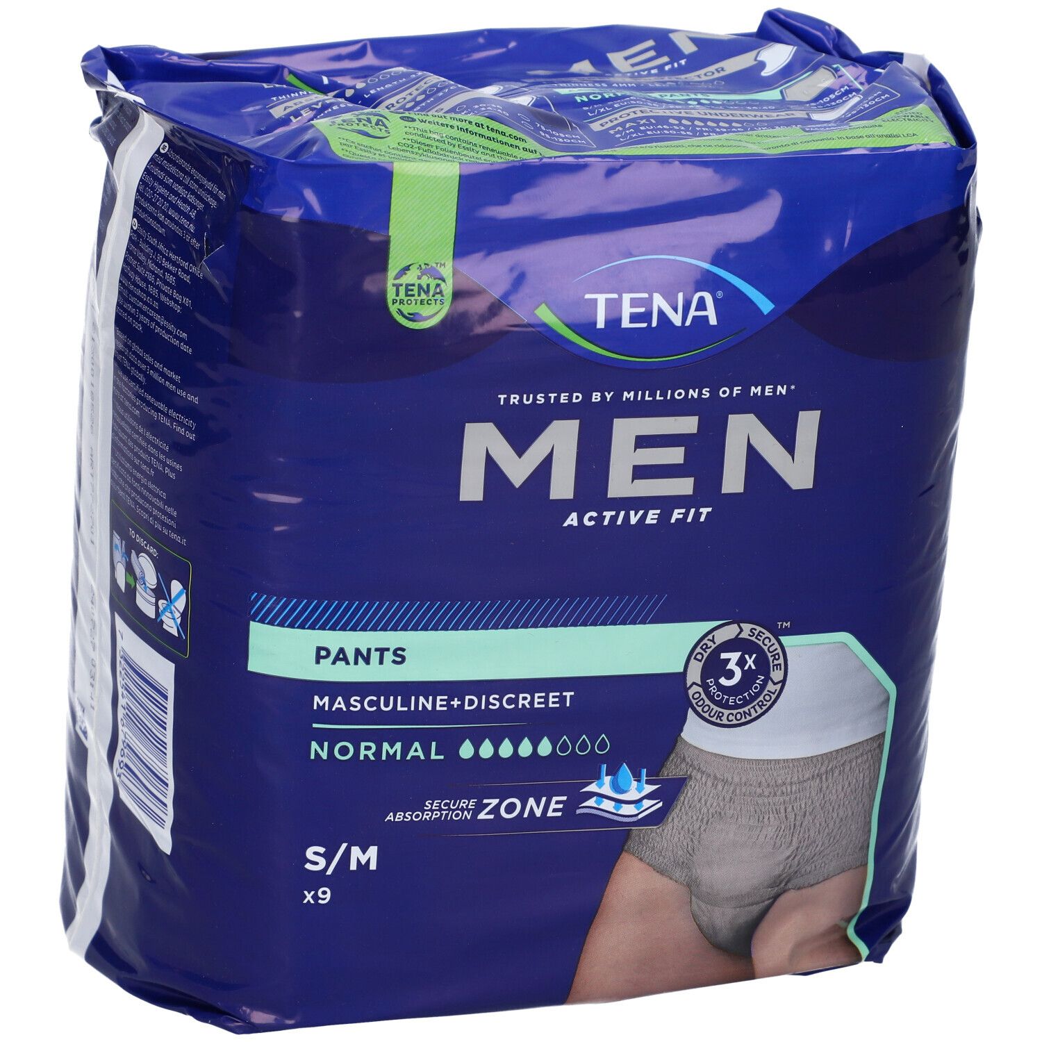 Tena Men Pants Active Fit Grev S/M