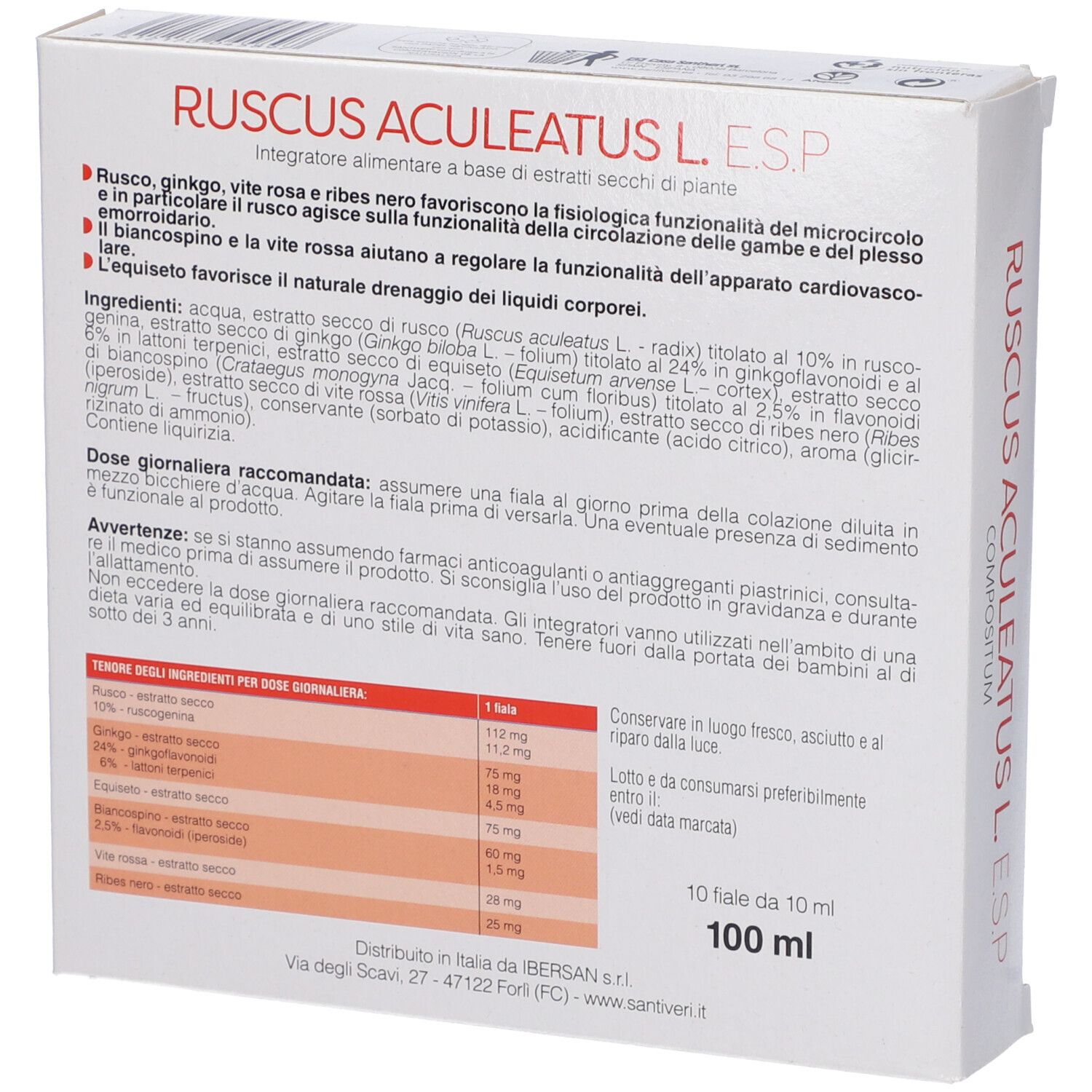 Ruscus Aculeatus Esp 10 Fiale Da 10 Ml