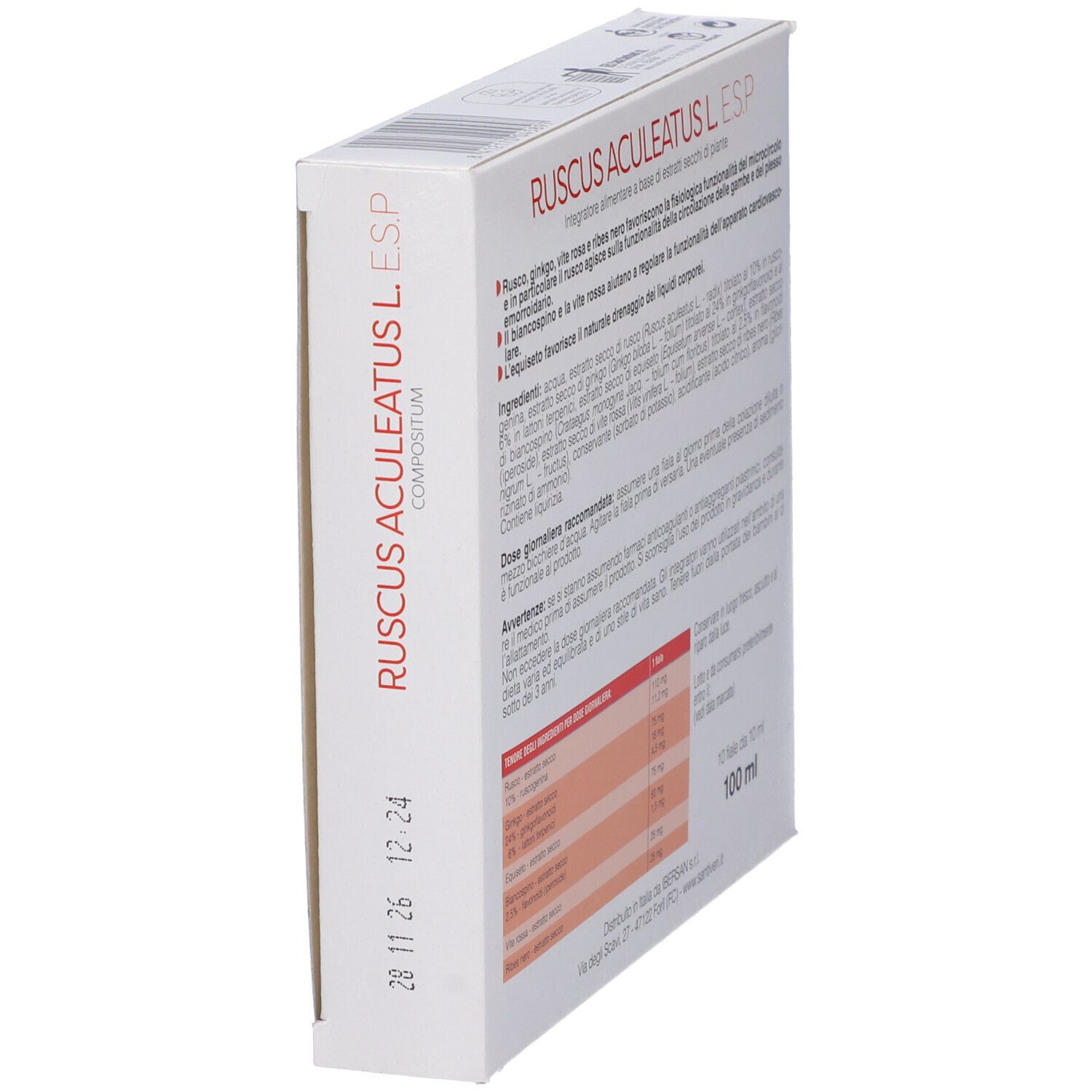 Ruscus Aculeatus Esp 10 Fiale Da 10 Ml