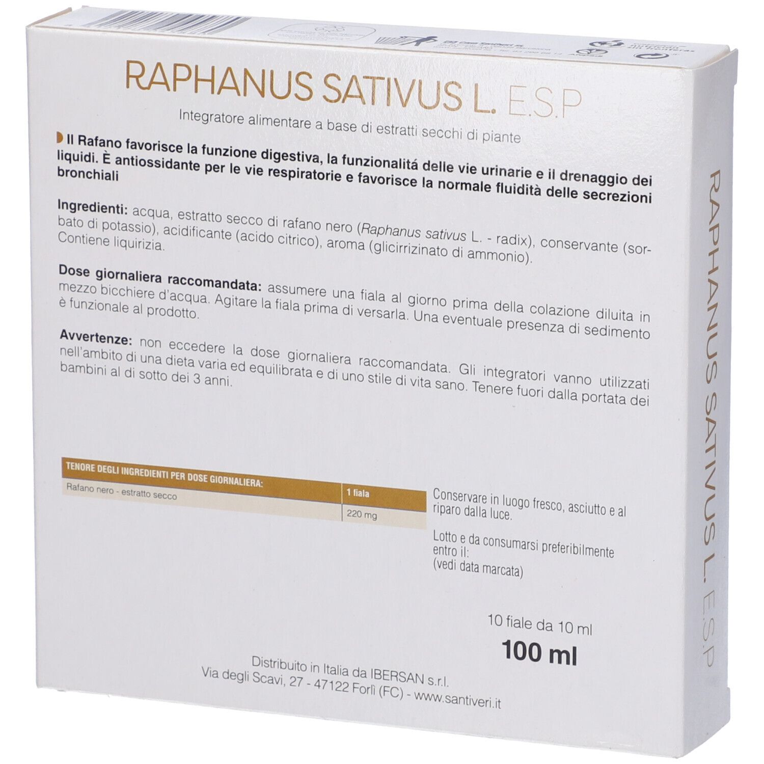 Raphanus Sativus L Esp 10 Fiale Da 10 Ml