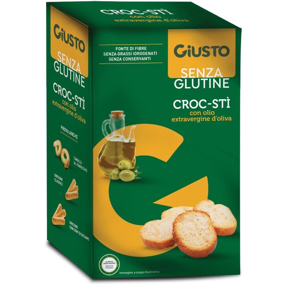 Giusto Senza Glutine Croc-Sti' Con Olio Extravergine D'Oliva 100 G