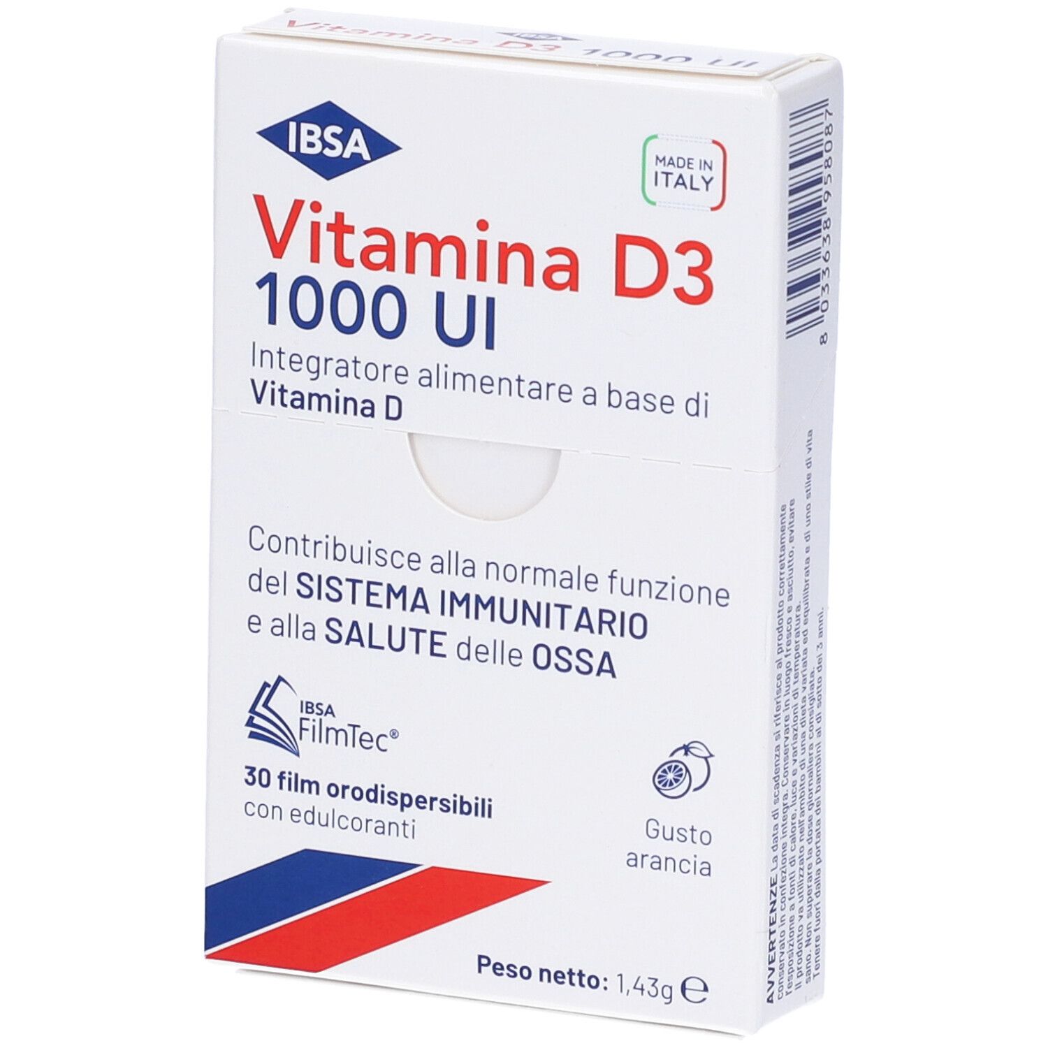 IBSA Vitamina D3 1000Ui Film Orodispersibili