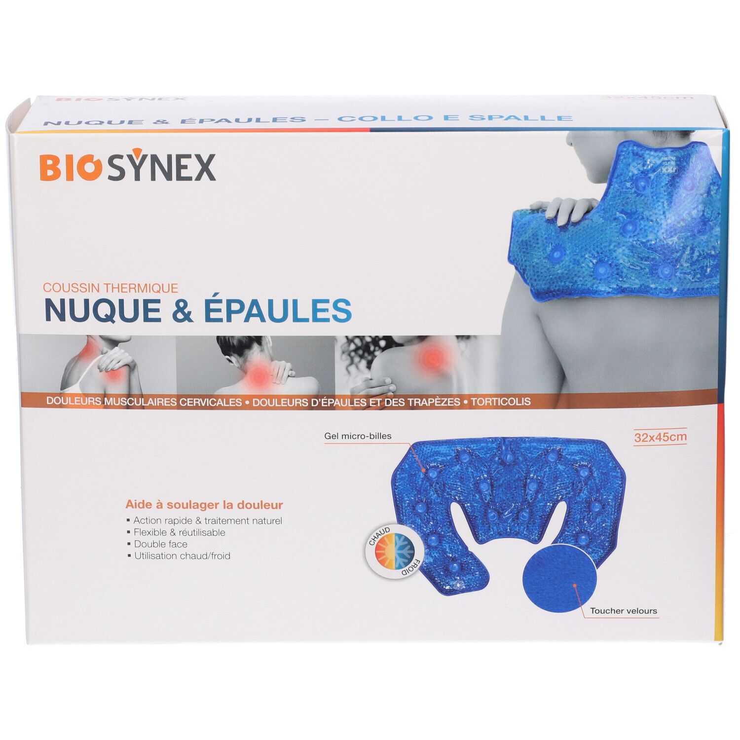 Kinecaregel Microsfere Spalle-Cervicale 32x45cm