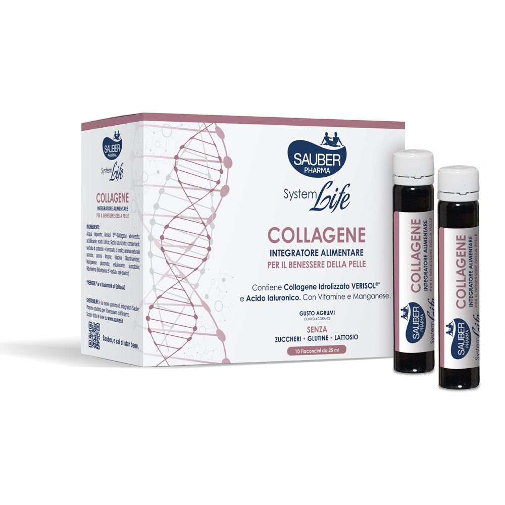 Sauber Systemlife Antieta' Collagene 10 Flaconcini Da 25 Ml