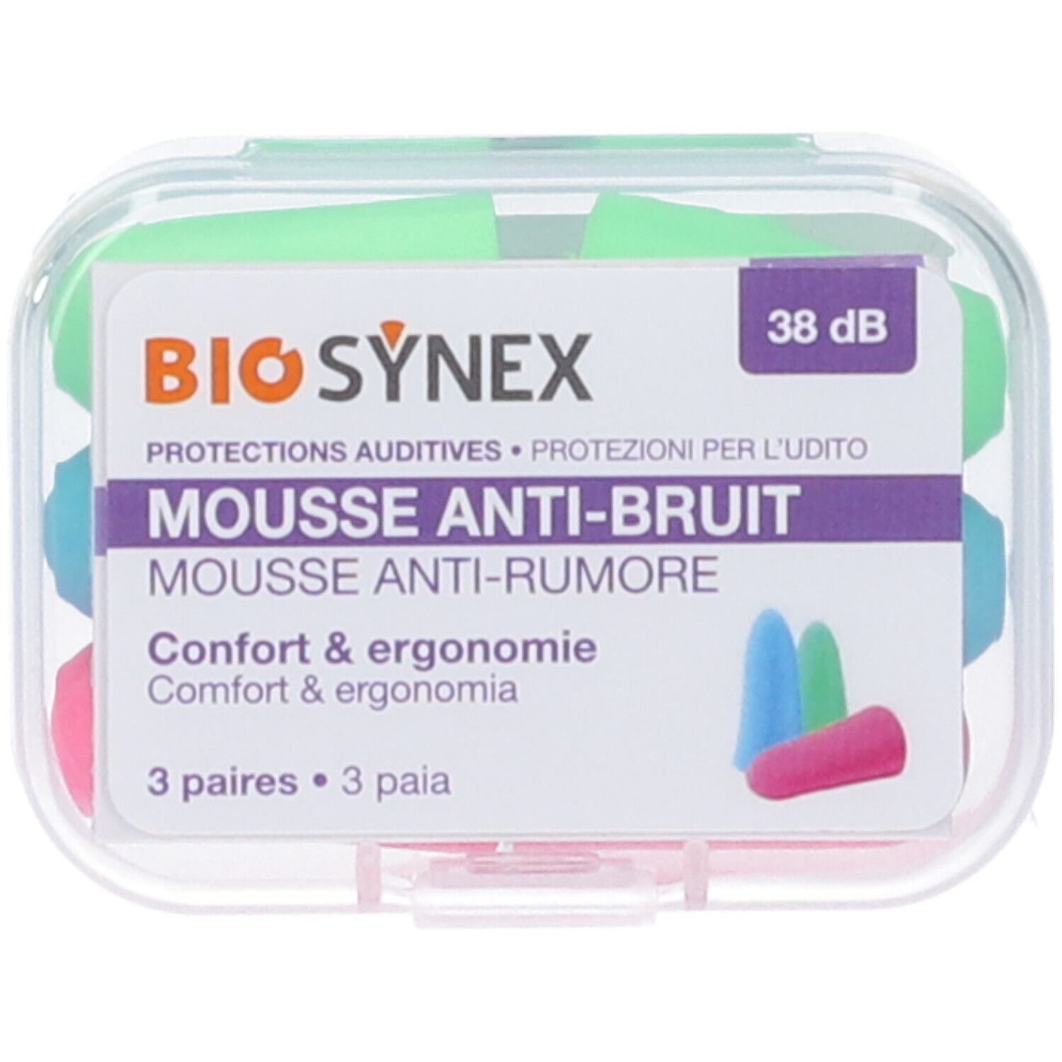 Biosynex Protezione Uditiva Mousse 3 Paia