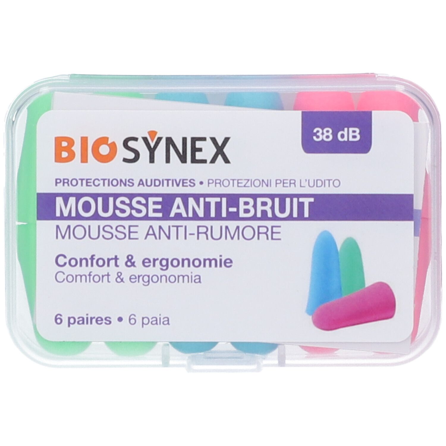 Biosynex Protezione Uditiva Mousse 6 Paia